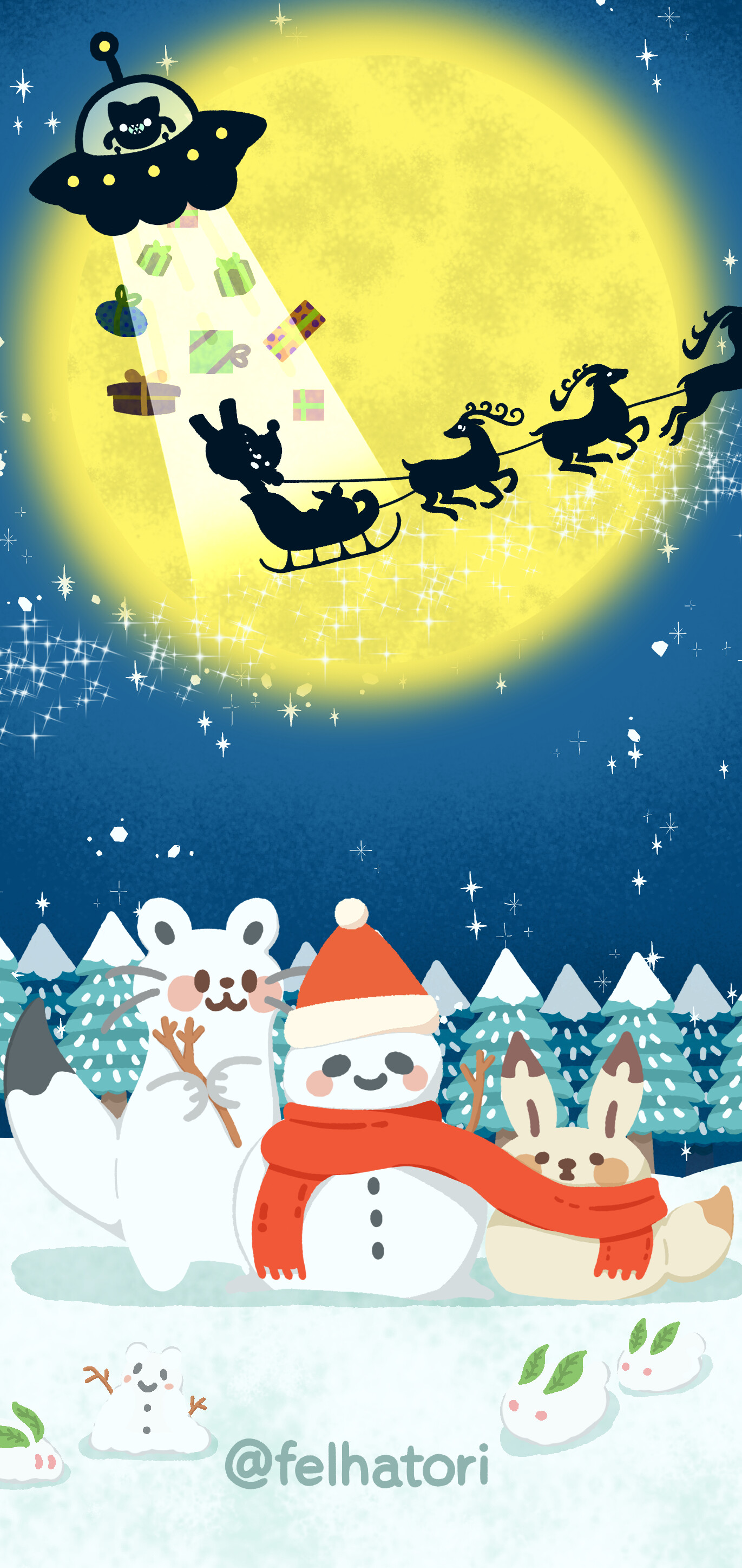 ArtStation - Merry Christmas！Send you My Christmas Illustration！※You can  download special wallpapers.