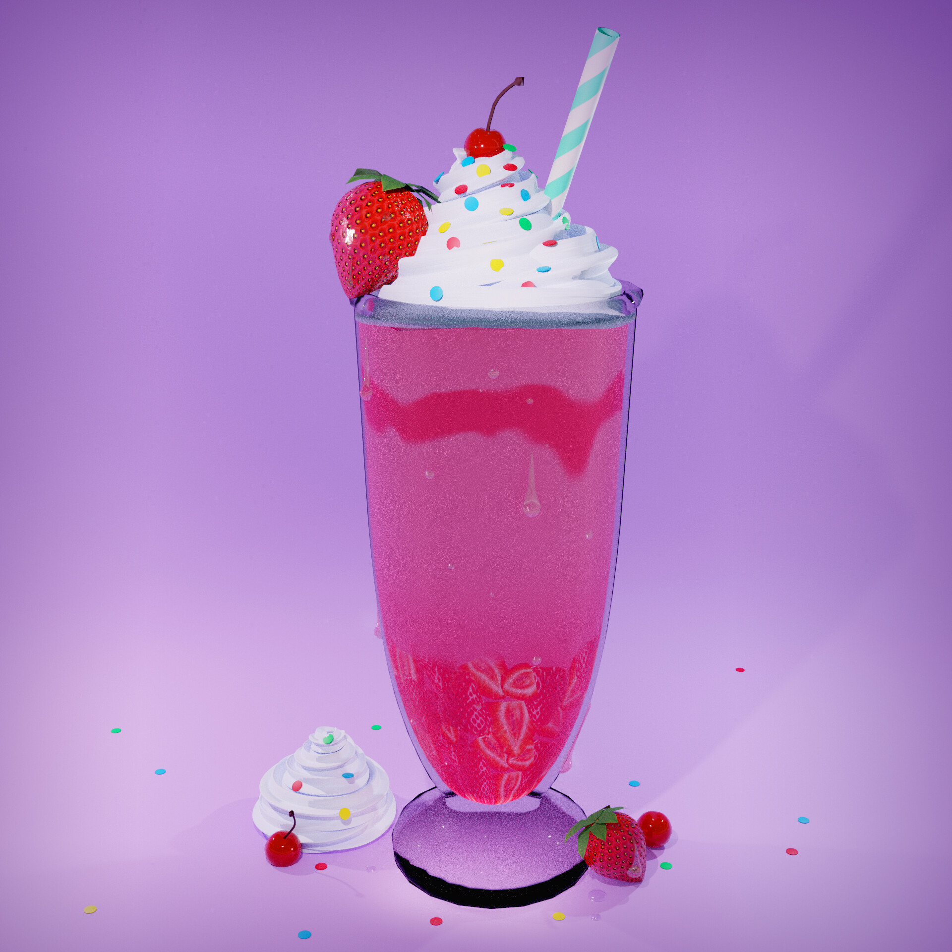 Artstation - Strawberry Milkshake