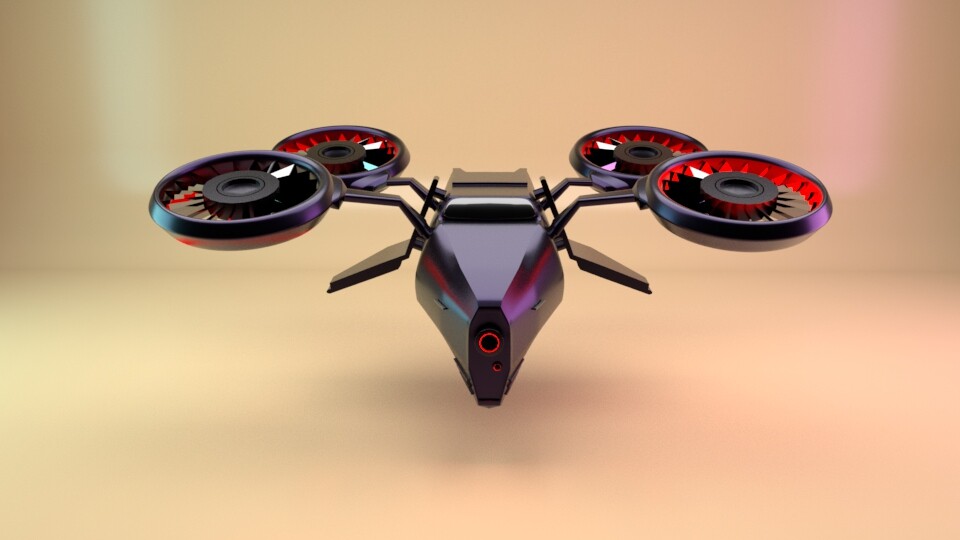 Artstation 3d Model Sci Fi Drone