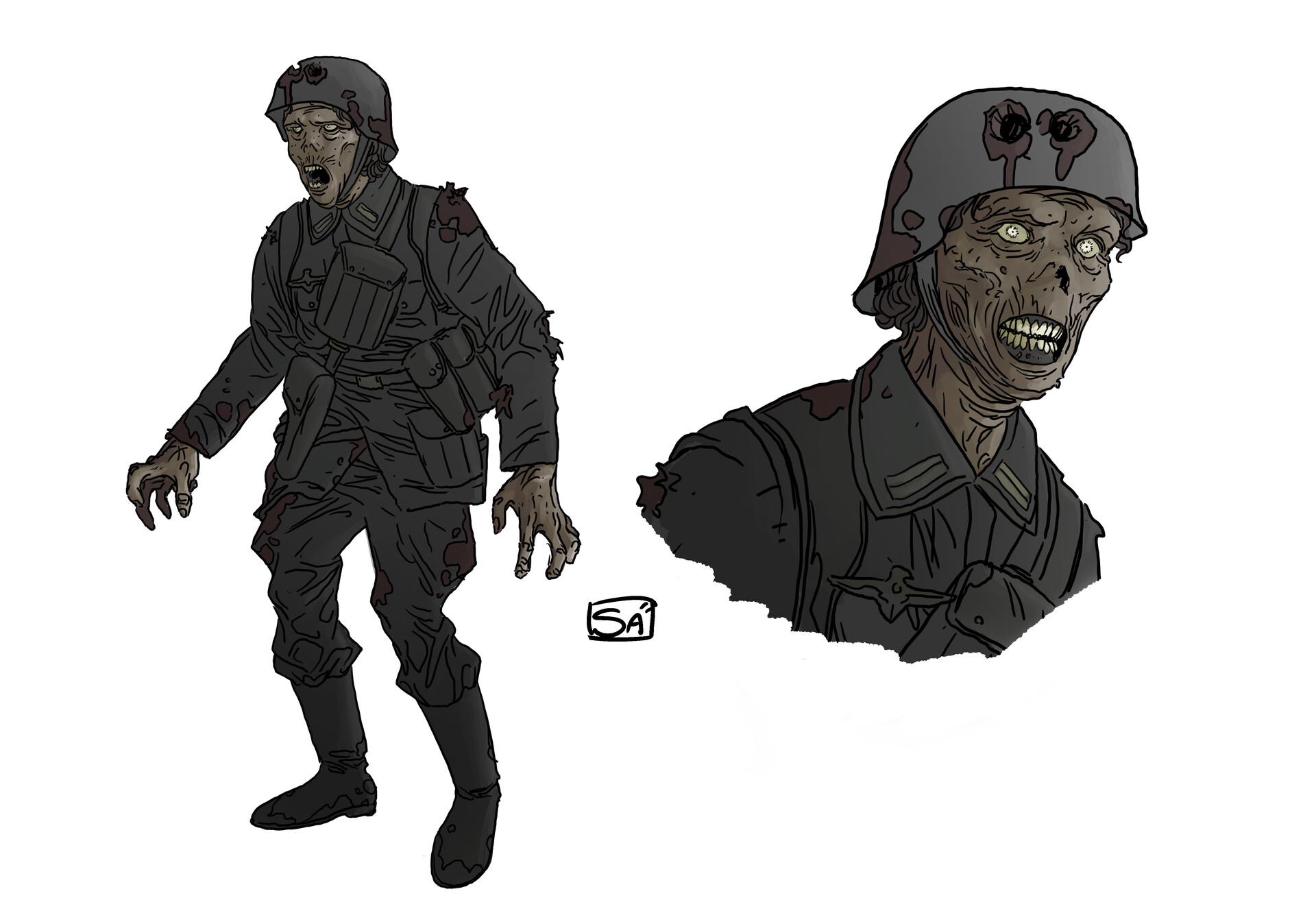 ArtStation - Zombie Soldier Concept