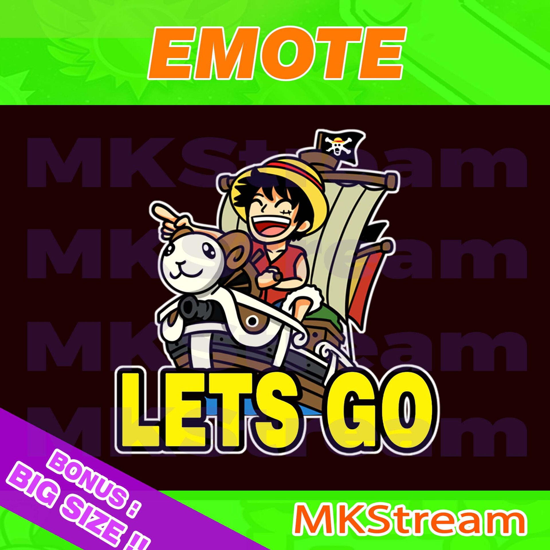 Artstation Twitch Emotes Luffy Going Merry Lets Go
