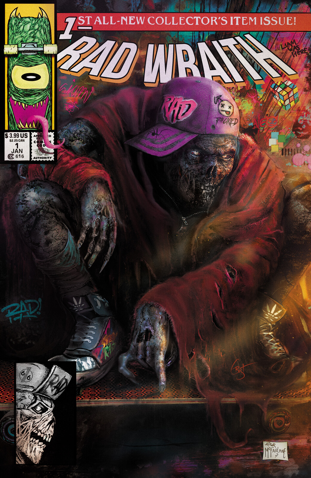 RAD WRAITH #1 COVER 3 McFarlane Homage
Artwork by Christopher Bust