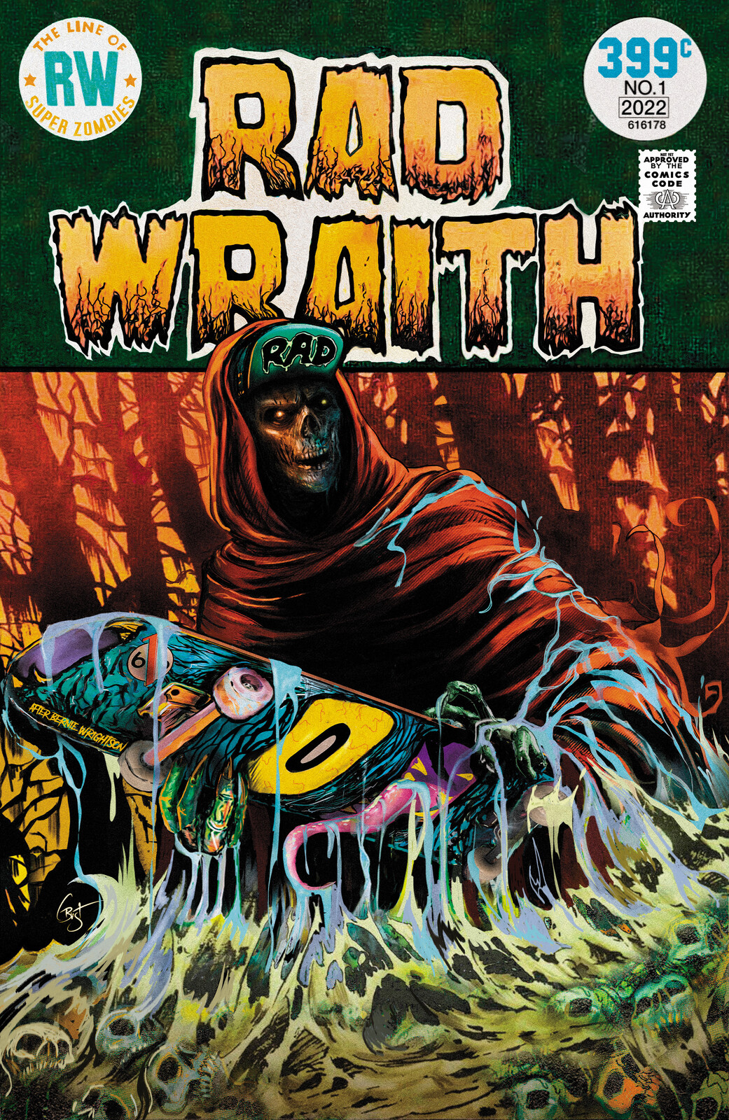 RAD WRAITH #1 COVER 2 SWAMP THING HOMAGE
Artwork by Christopher Bust