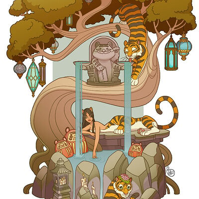 Jessica madorran patreon january 2022 tiger illustration artstation