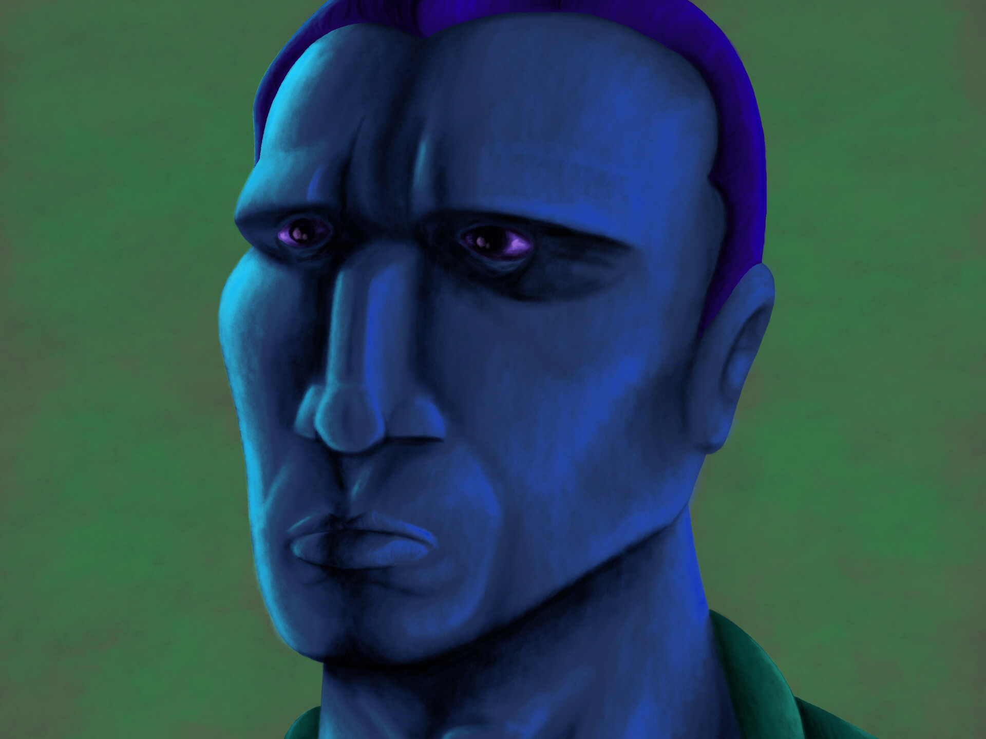 ArtStation - Blue Portrait