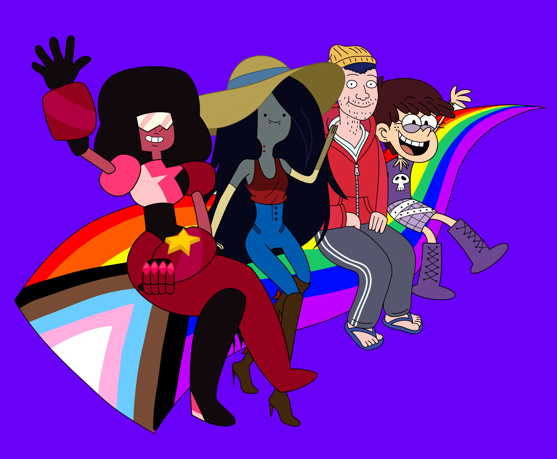 ArtStation - LGBTQ Cartoon Mashup Shirt