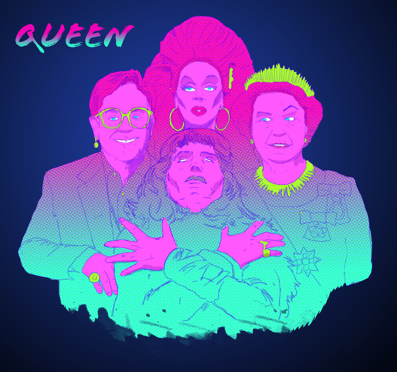 Queen Mashup T-Shirt Design