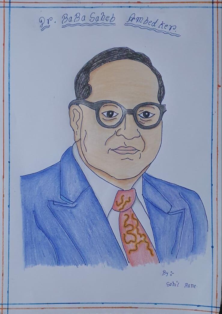 how to draw dr br ambedkar step by step / Dr b r ambedkar jayanti drawing  #ambedkarjayanti | Drawings, Sketches easy, Easy drawings