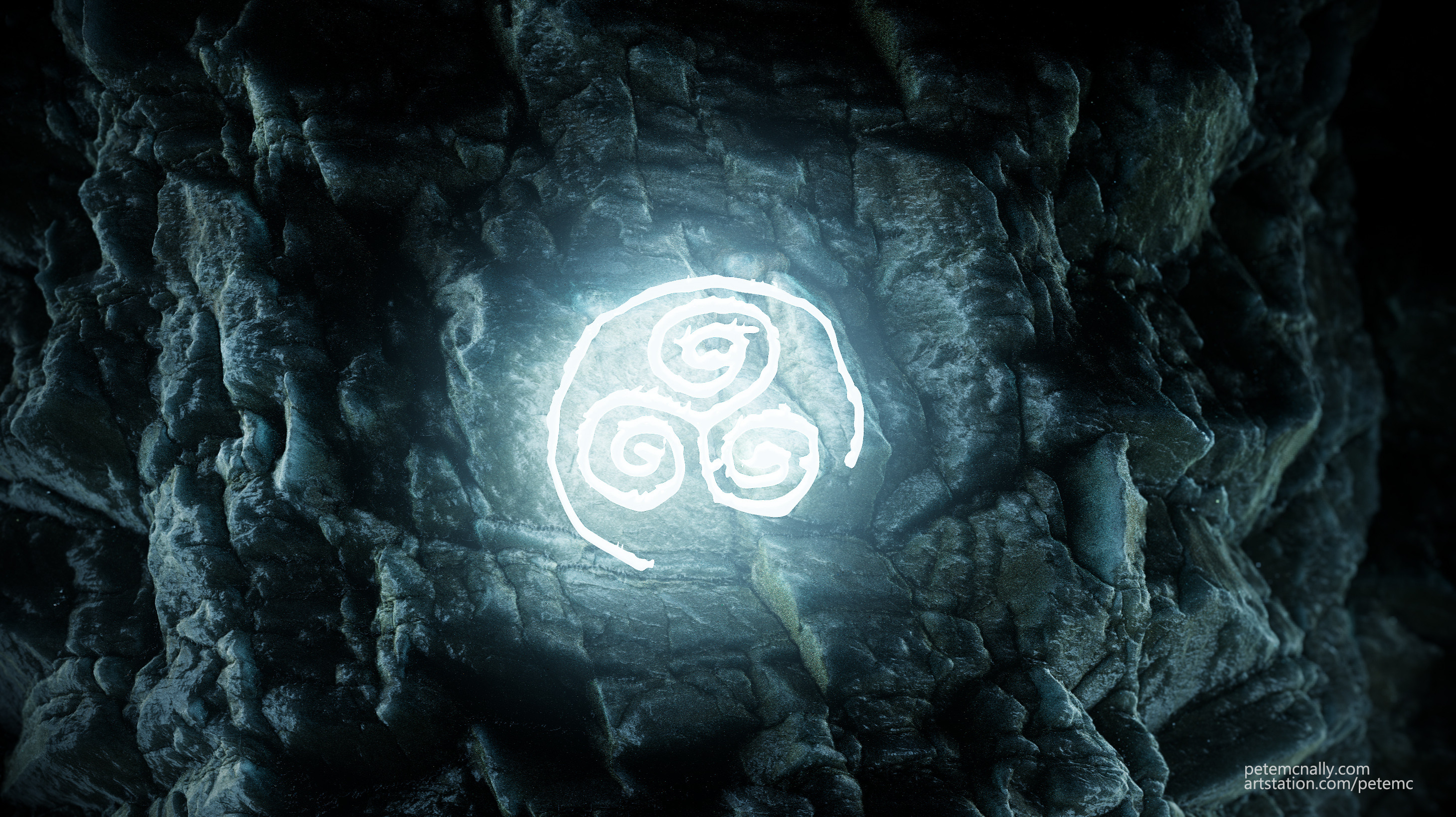 Referred to by many as a Triskelion, the triple spiral's earliest creation dates back to the Neolithic era, as it can be seen at the entrance of Newgrange, Ireland.