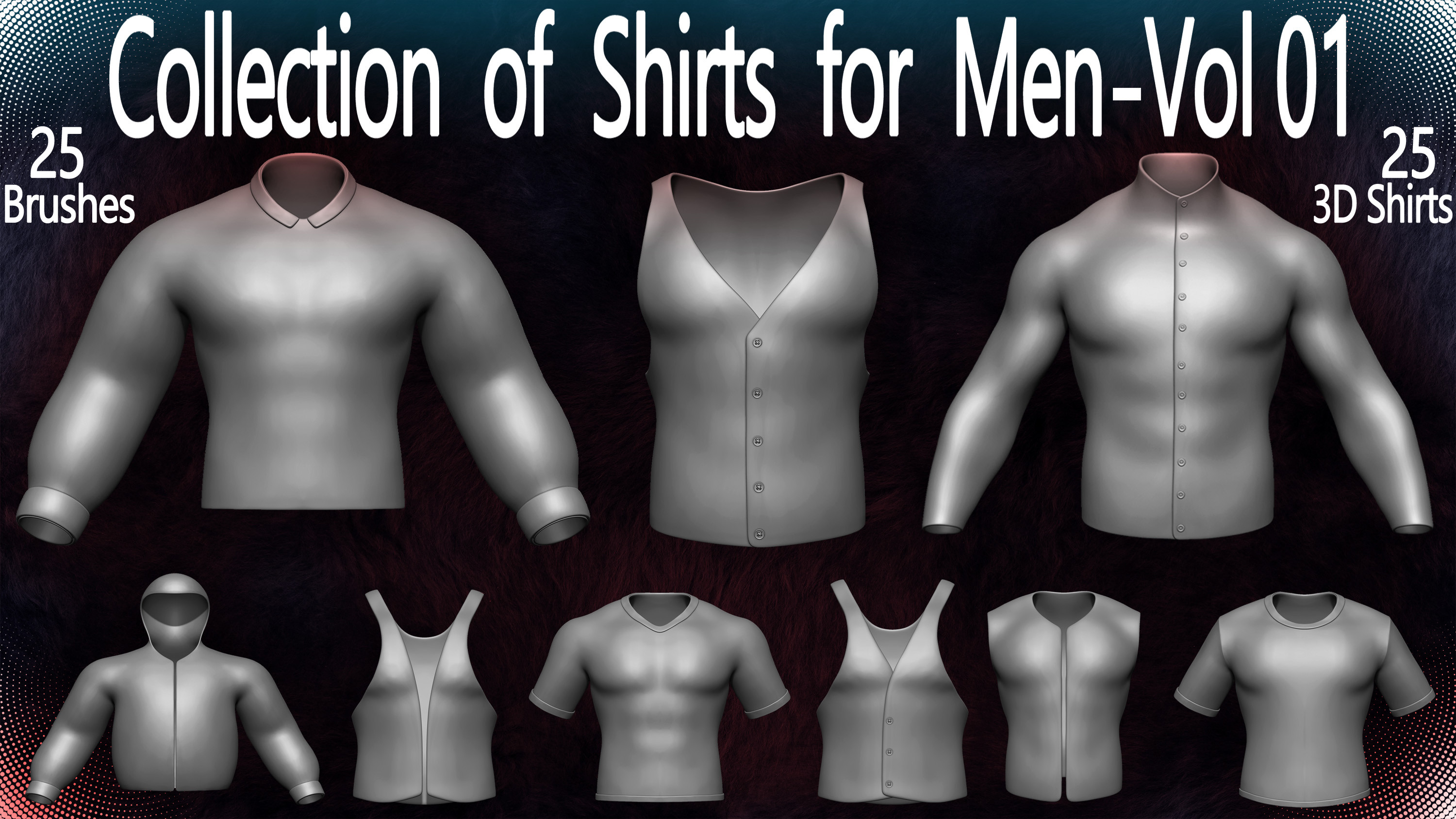 Collection of Shirts for Men - Volume 01 By Yacine BRINIS - 002