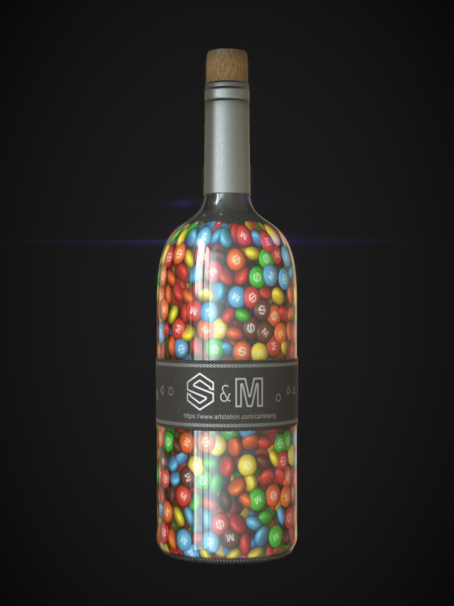 ArtStation M&M Glass Bottle