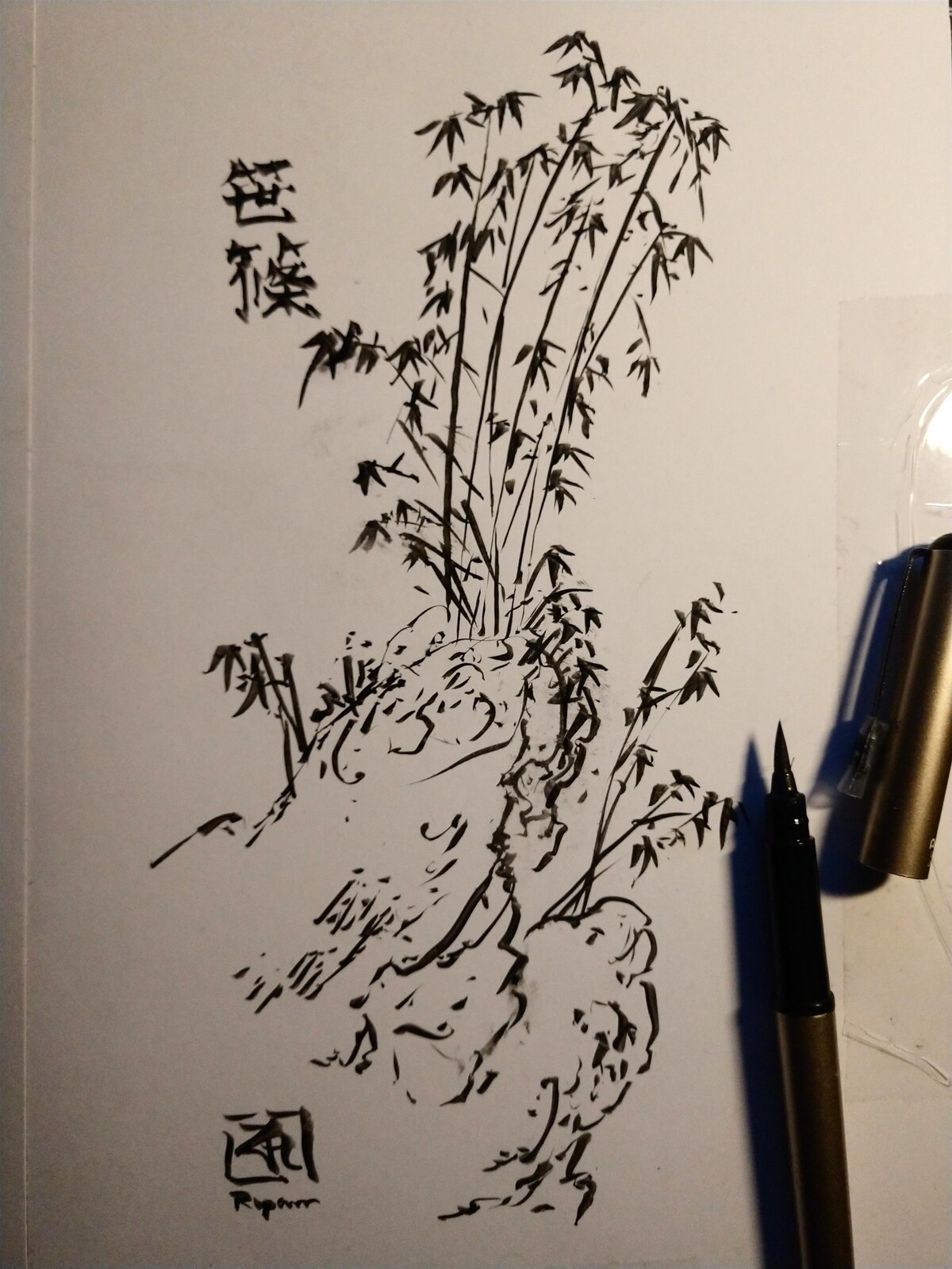 Bamboo Grass _-Traditional Ink Art Series