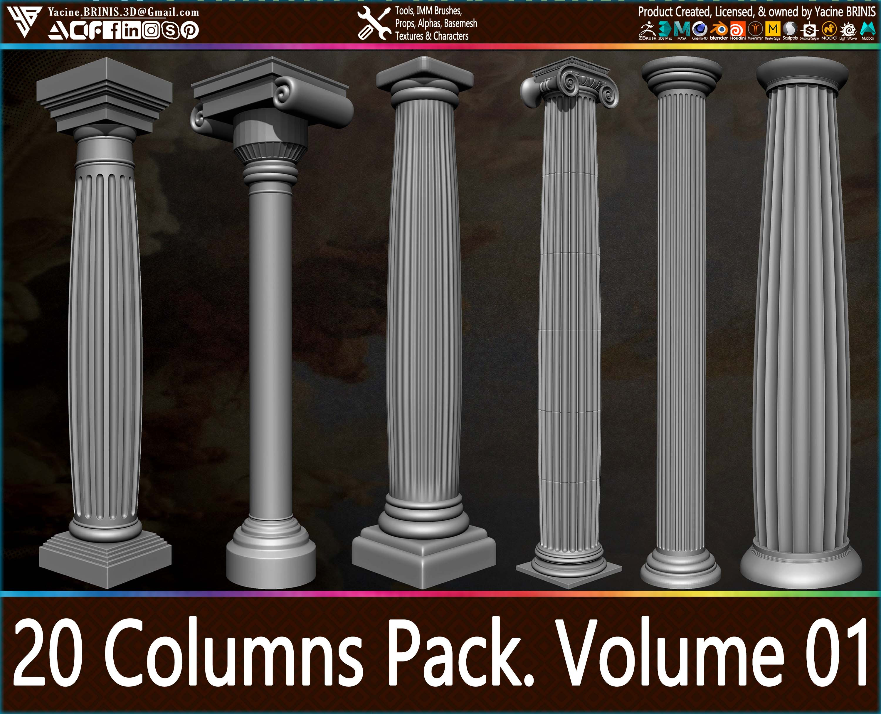 20 Columns Pack Vol 1 By Yacine BRINIS Set 06