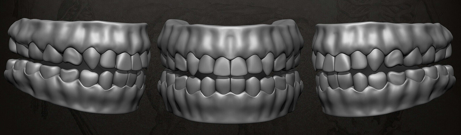 Highly Detailed Human Teeth sculpted by Yacine BRINIS 002