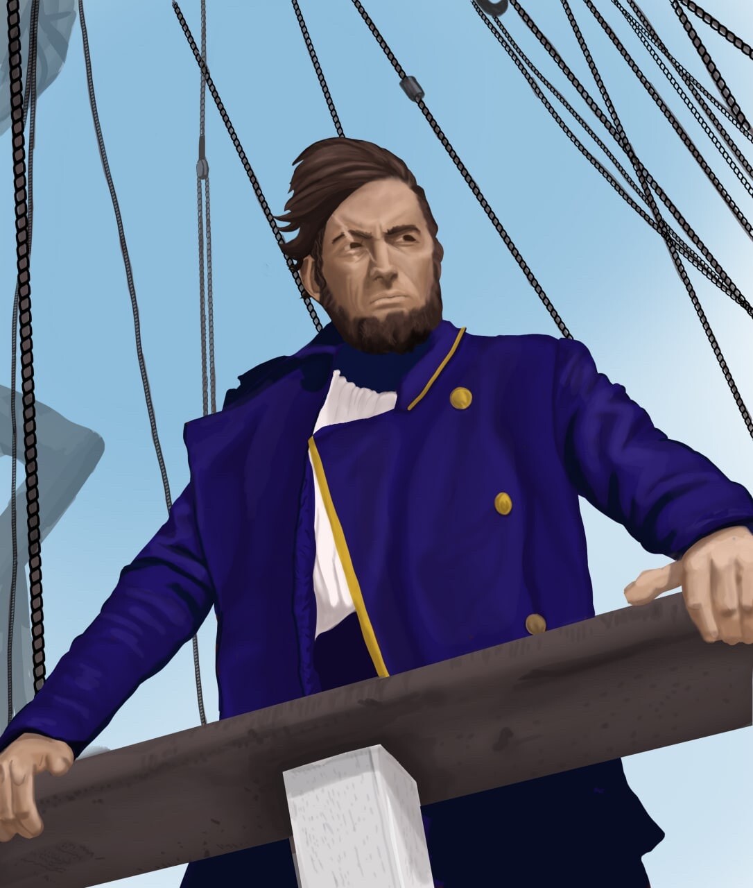 ArtStation Captain Ahab on board