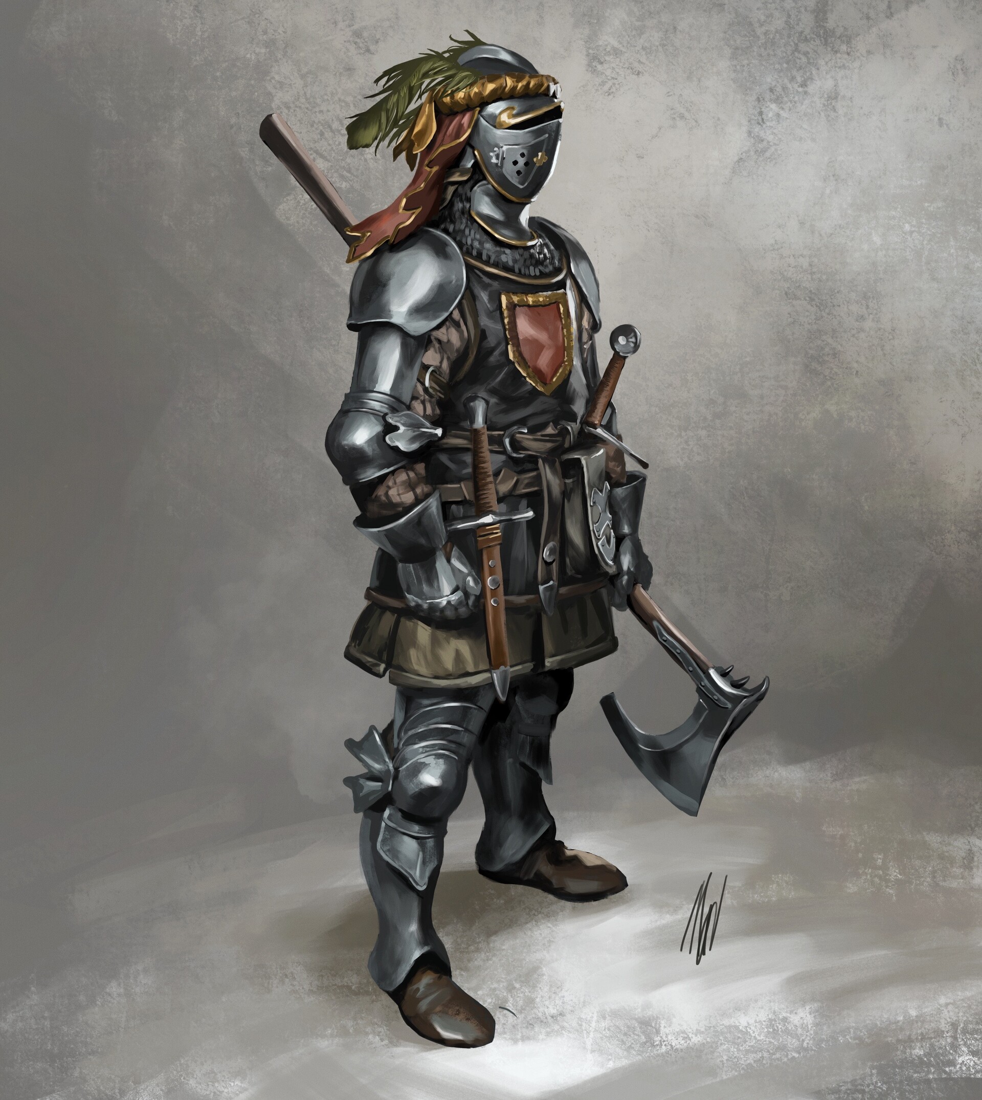 ArtStation Mercenary in armor