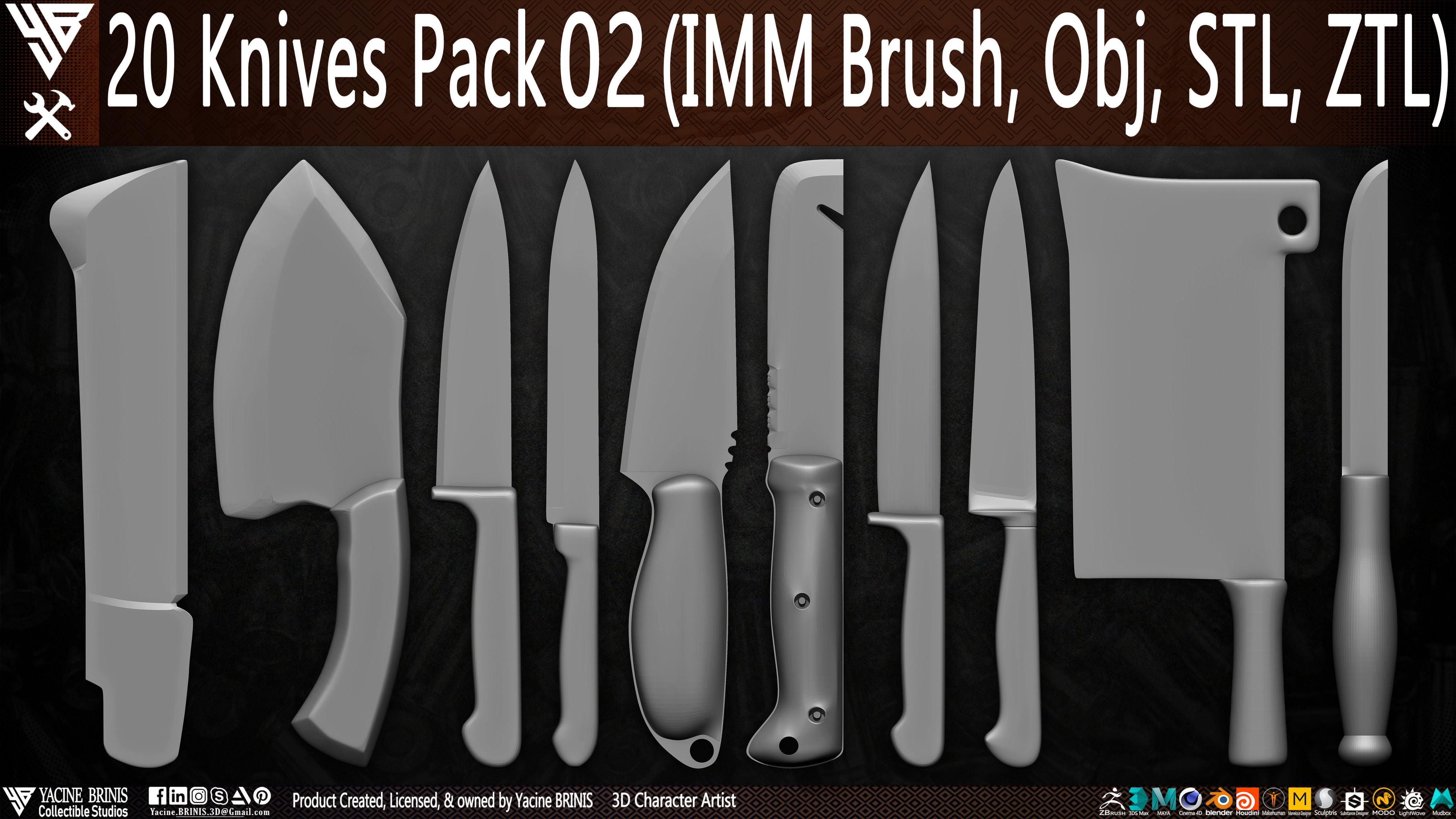Pack of Knives sculpted by Yacine BRINIS 006