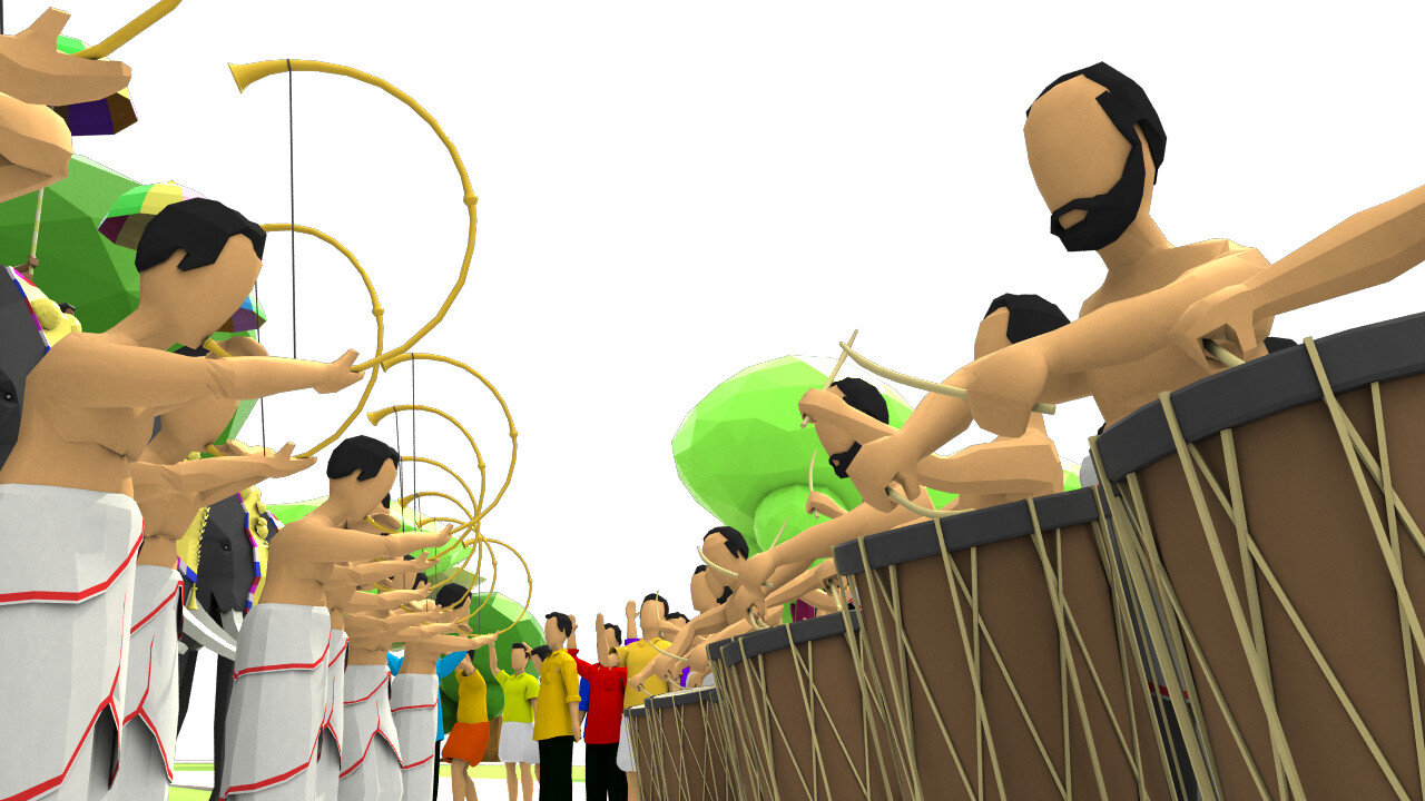 ArtStation Thrissur Pooram An Origamy