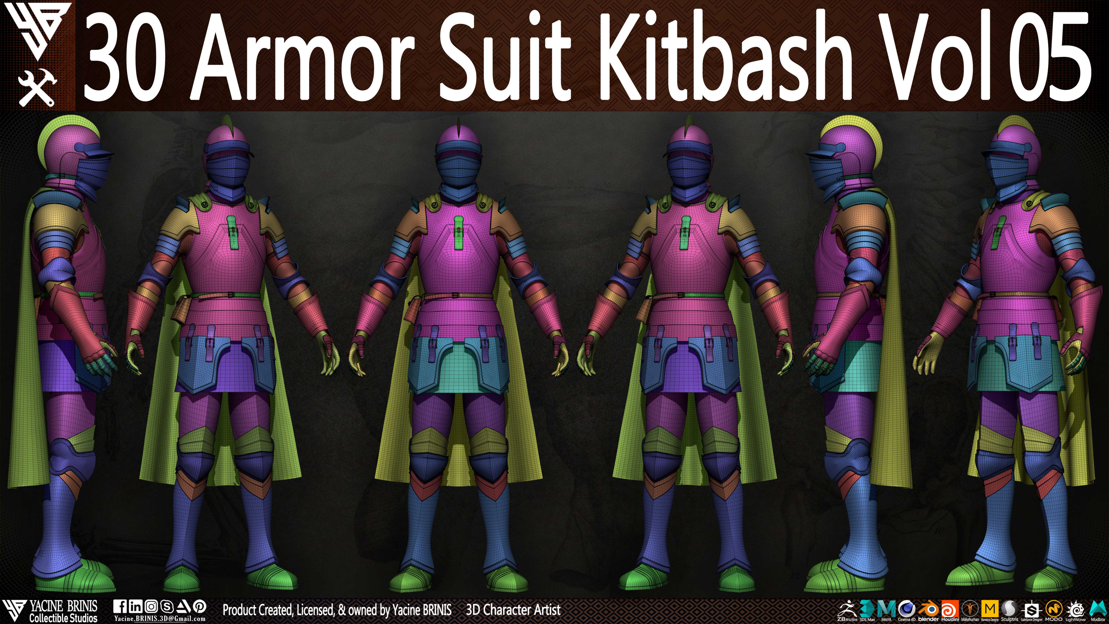 30 Armor Suit Kitbash By Yacine BRINIS Set 027