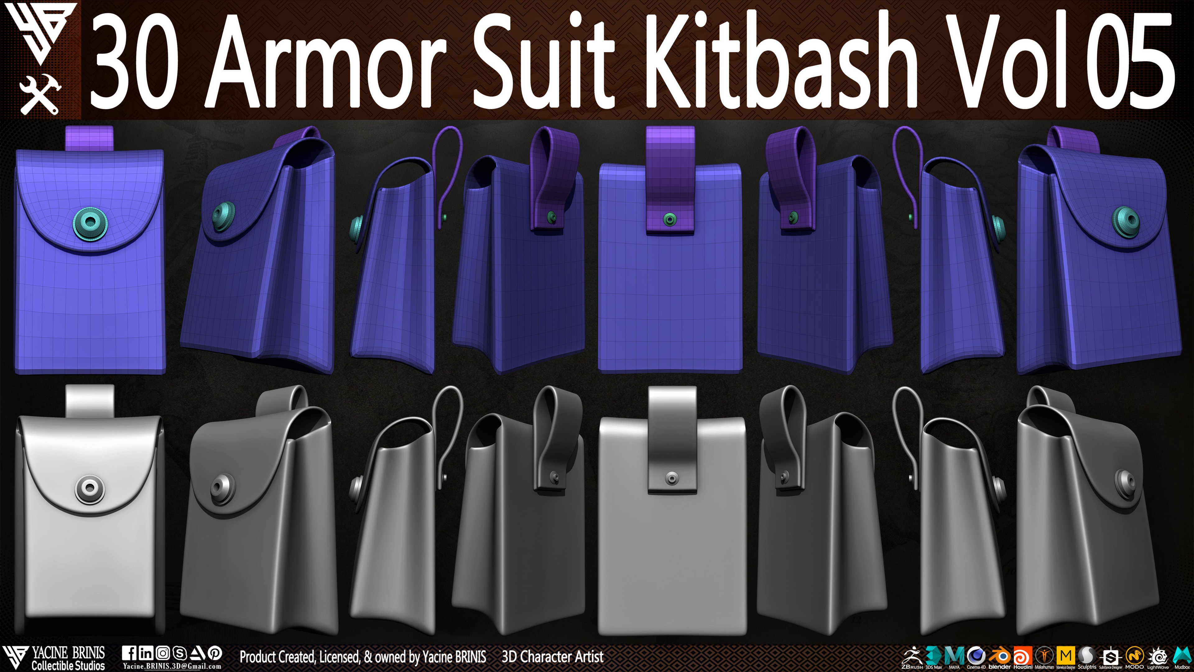 30 Armor Suit Kitbash By Yacine BRINIS Set 028