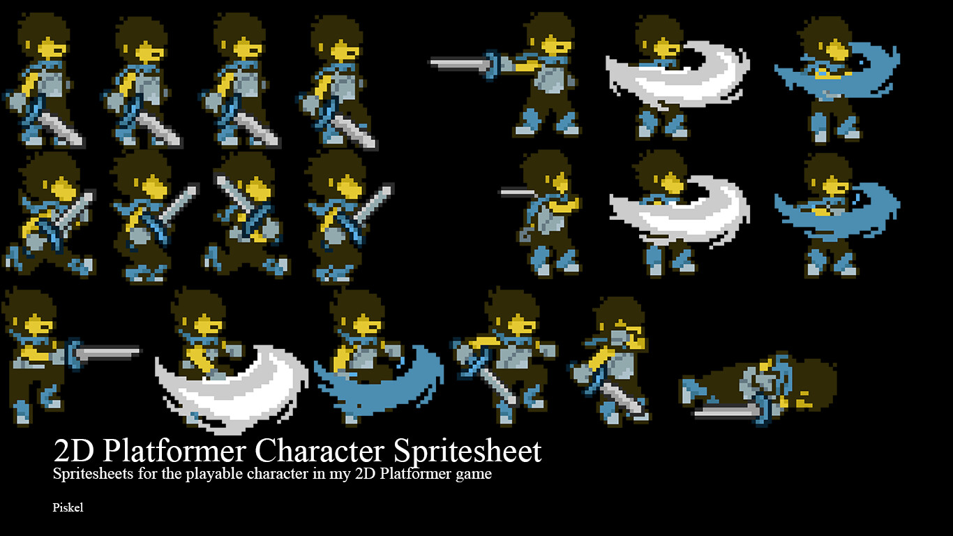 ArtStation - 2D Platformer Spritesheet and Screenshots