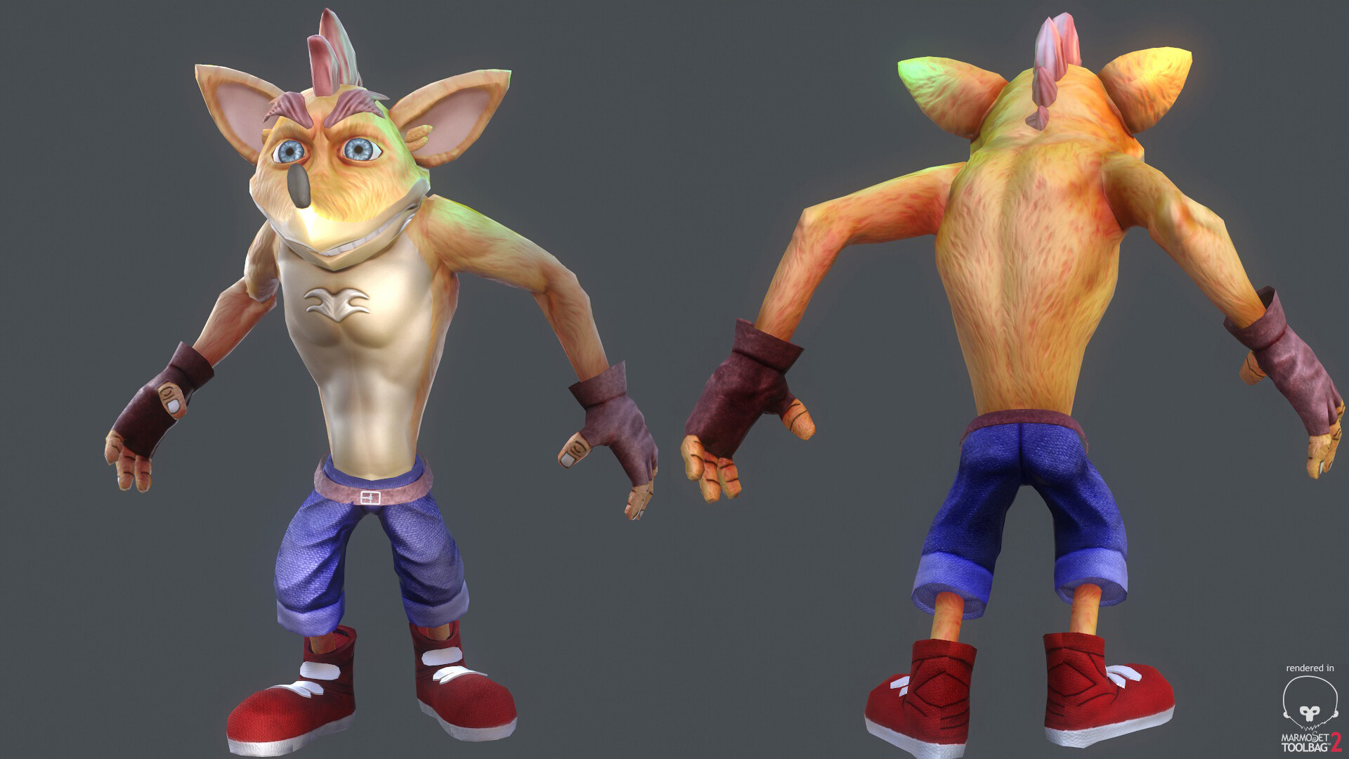 ArtStation Crash Bandicoot Low Poly