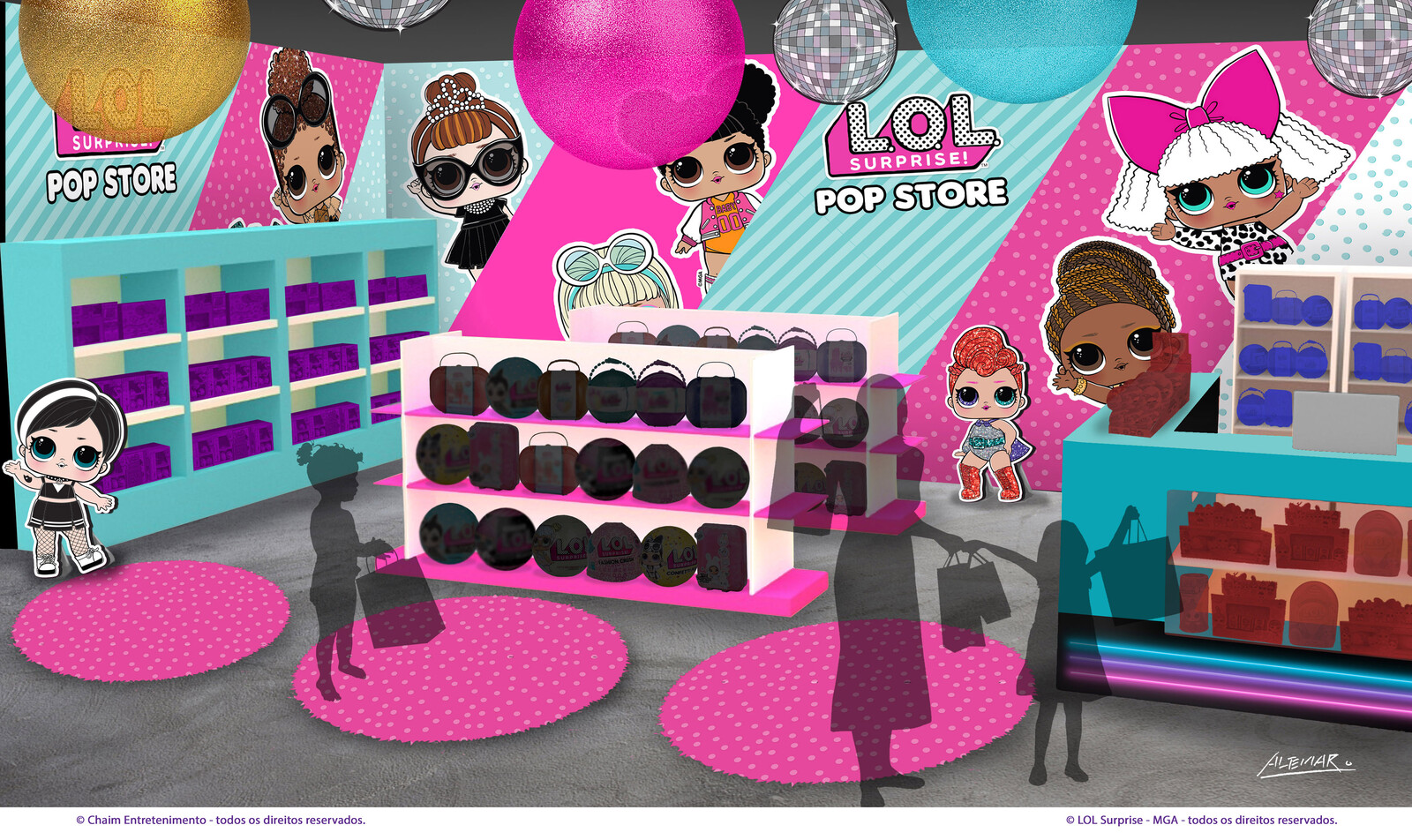 Set - Pop Store - A little store with souvenirs and toys for sale - Layout