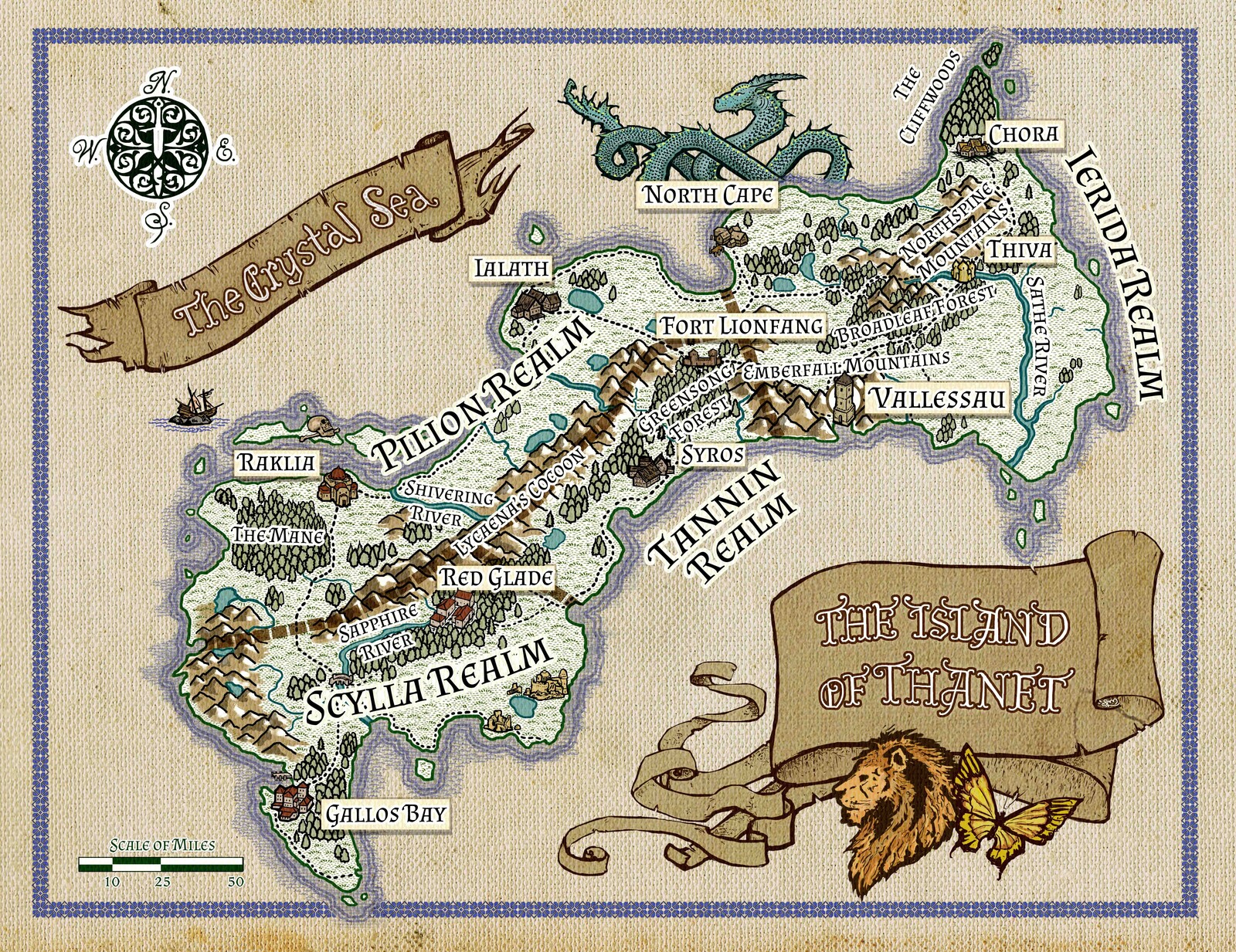 
I created the map in full colour, even though the requirement was black and white.
