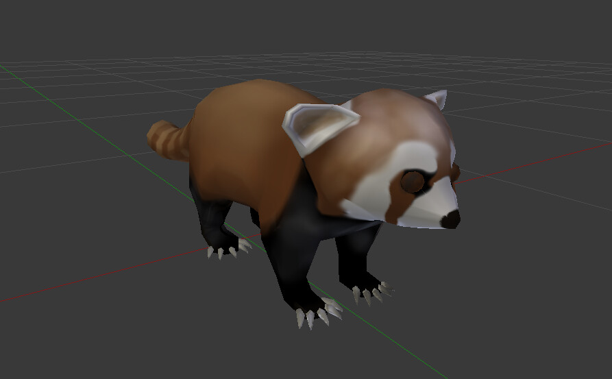 Base model before fur shader is added