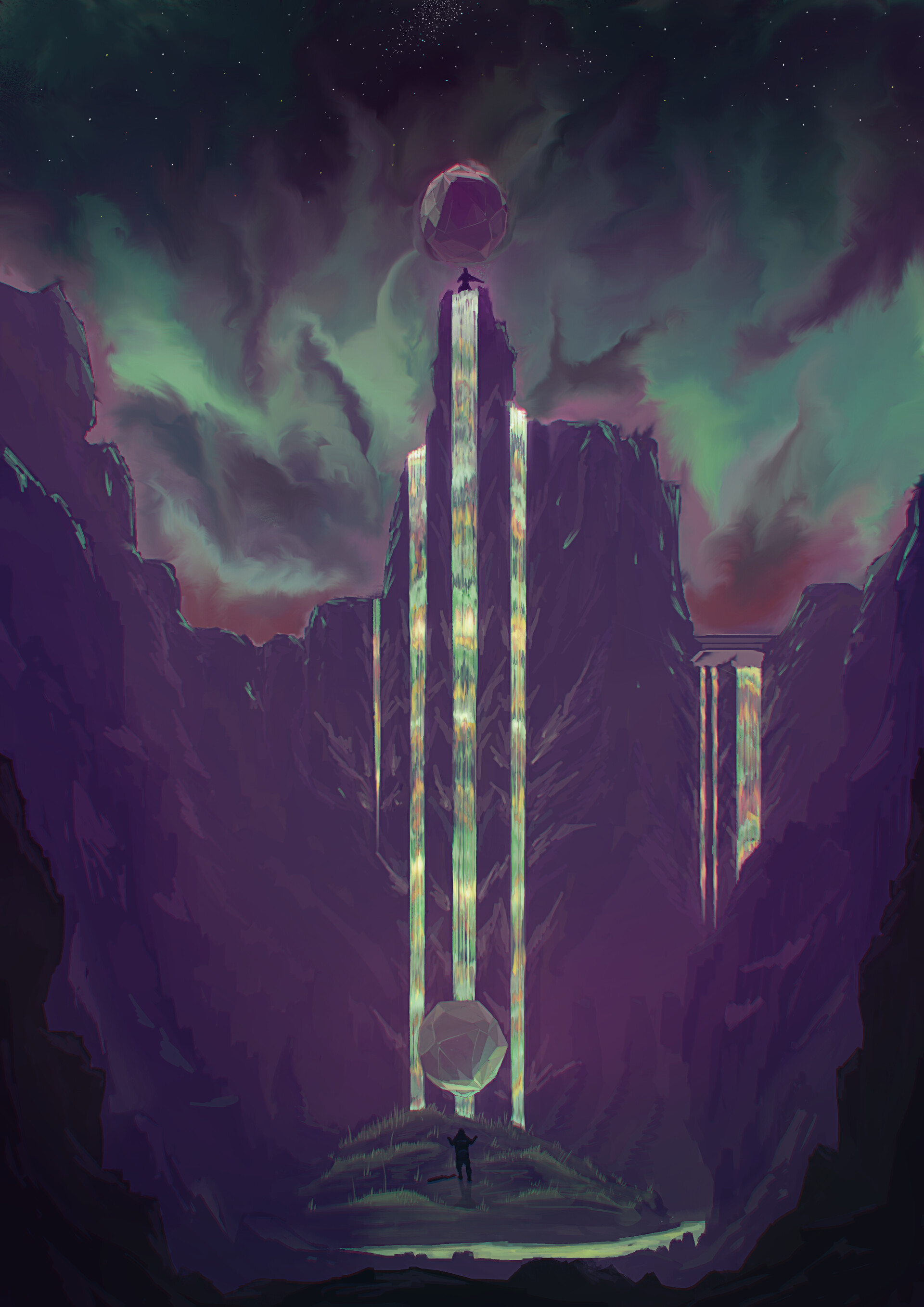 ArtStation - Random guys on random rocks looking each other for no ...