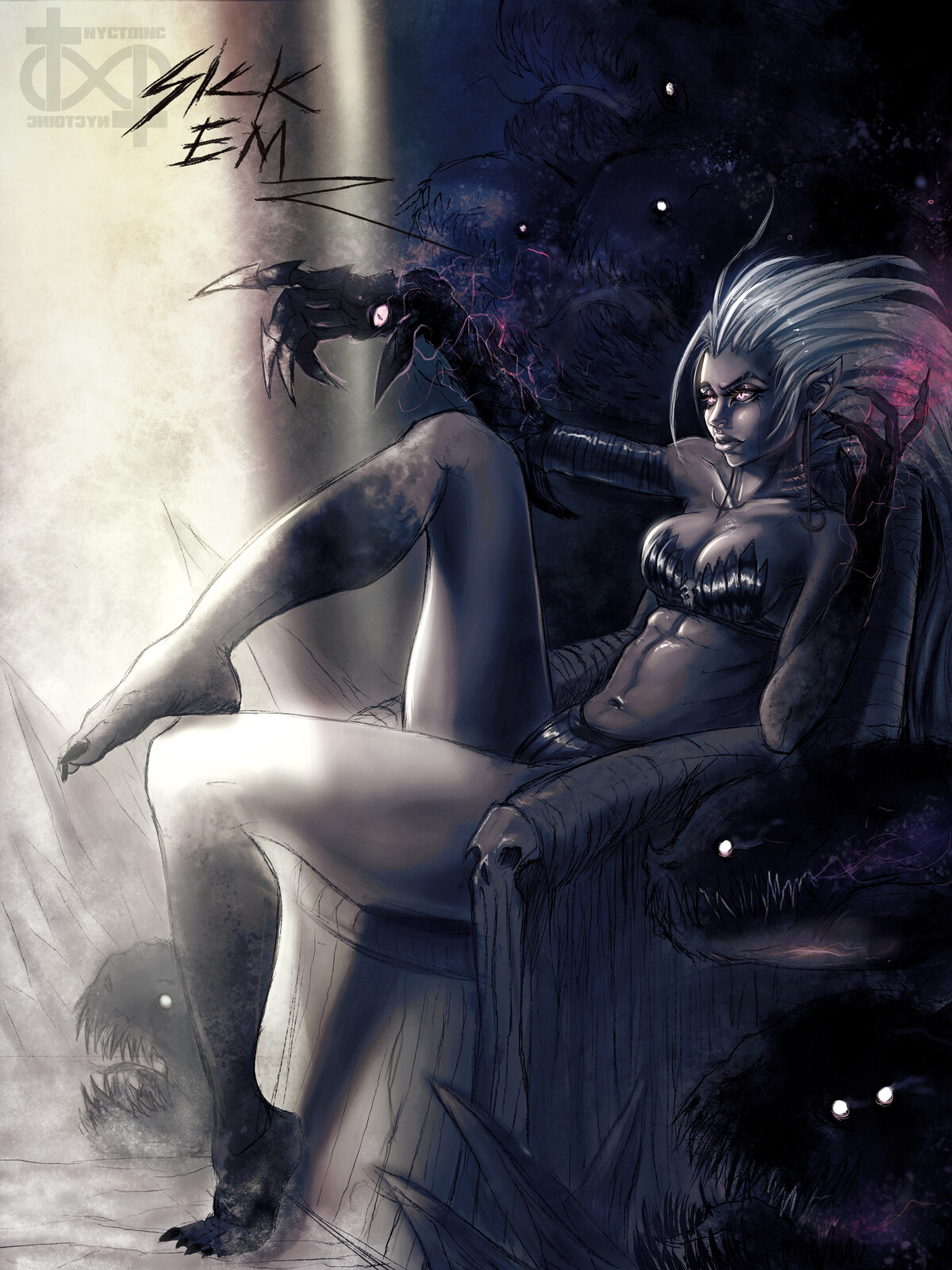 😈🖤 Maidens and Monsters #2 Sea Witch "Sick-em" 🖤😈 
