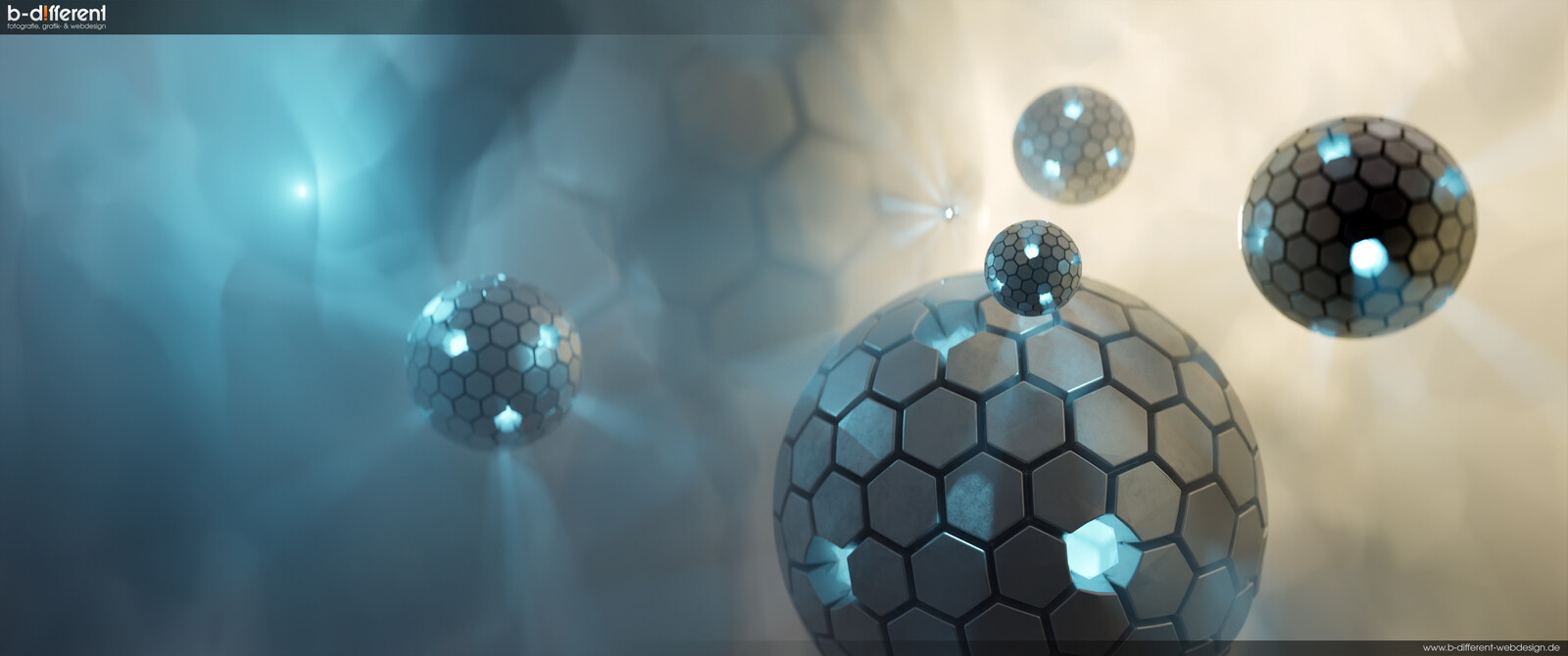 Field Of Hexagonal Spheres | Raw Render