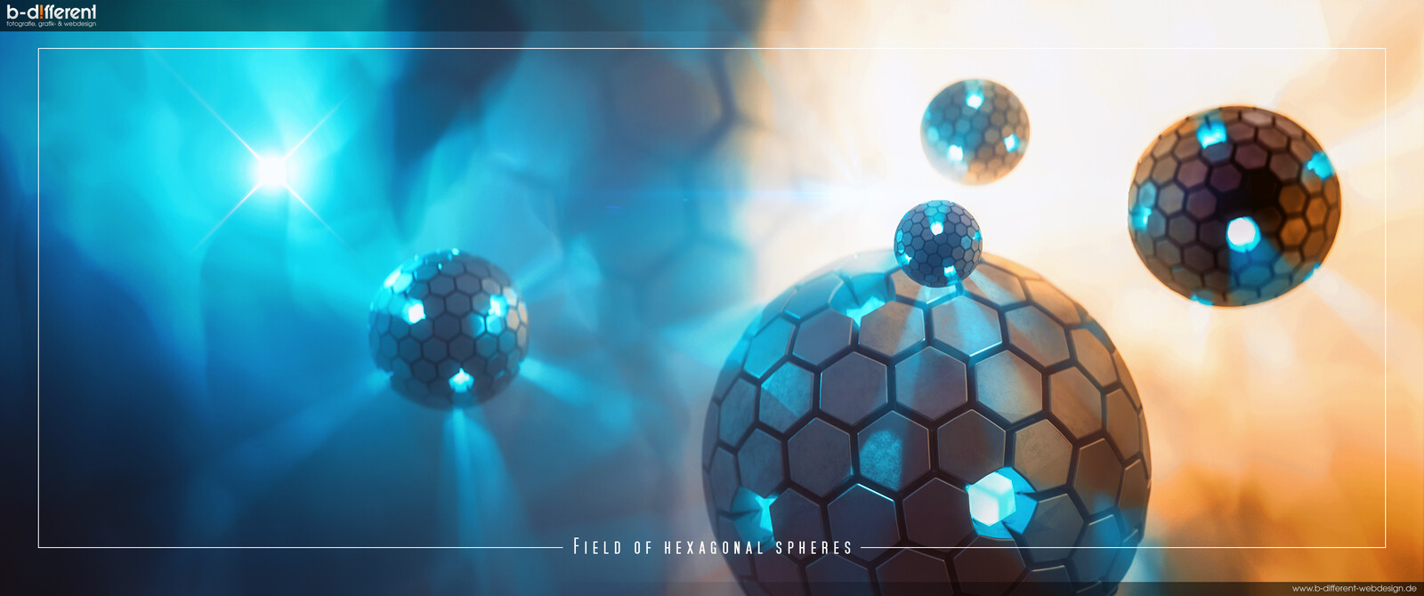 Field Of Hexagonal Spheres | Final Render (with post editing)