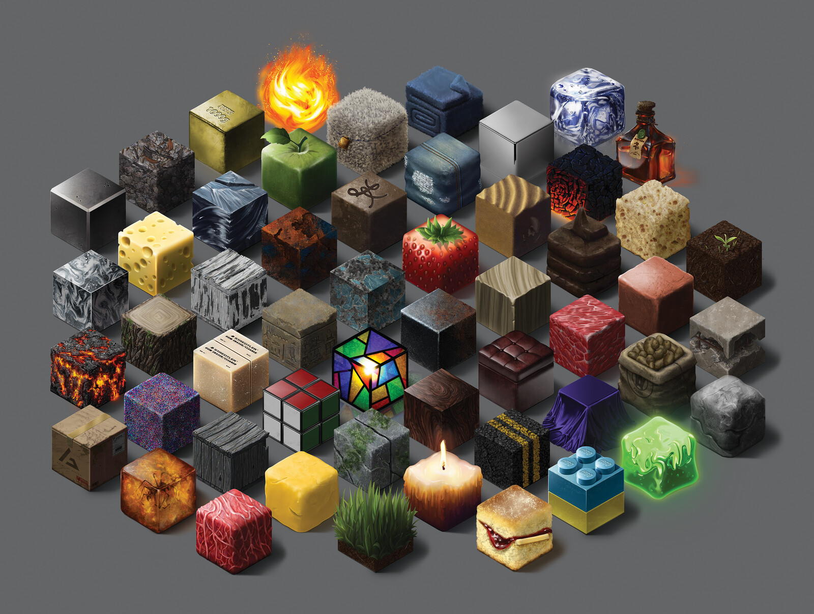 Material Cubes Study