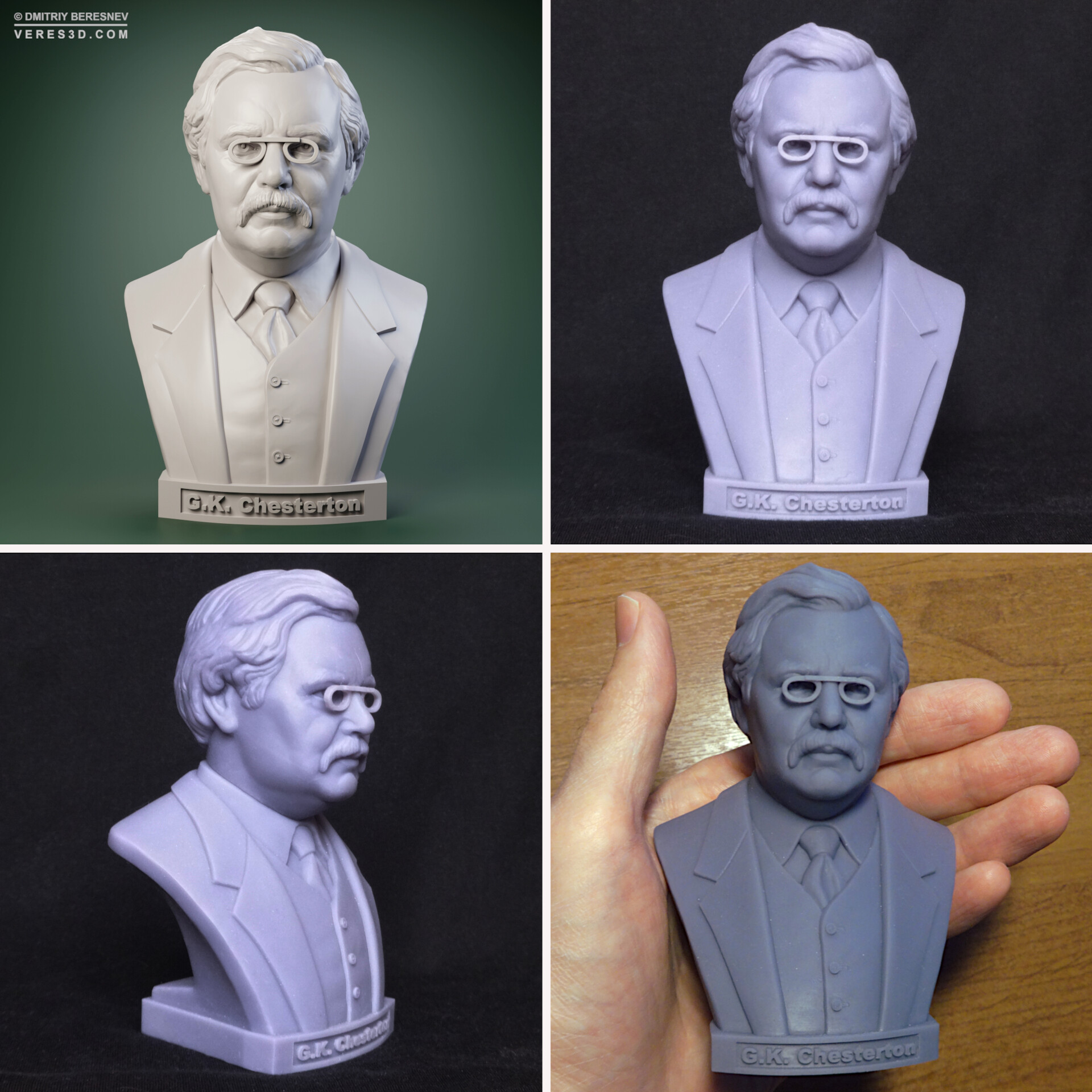 Artstation G K Chesterton Bust