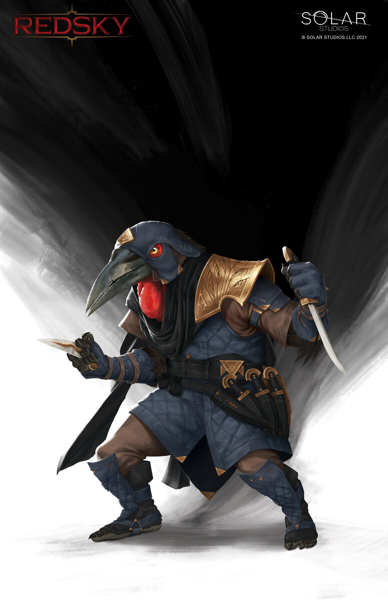 A Featherfolk rogue from the House of Eyes