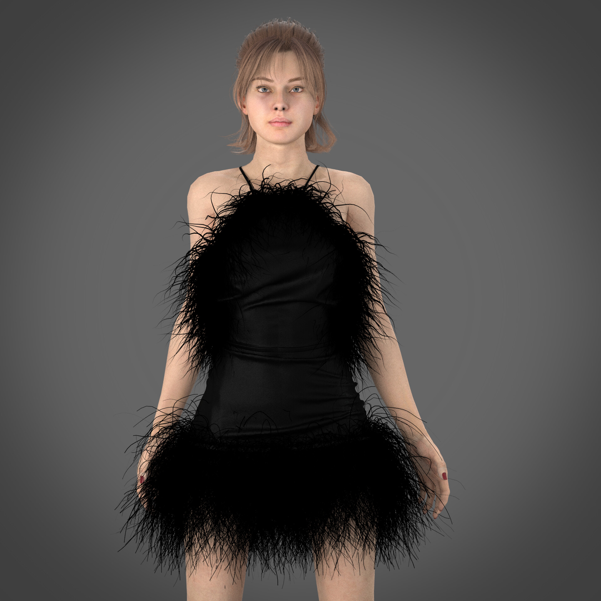 Little black dress with feathers hotsell