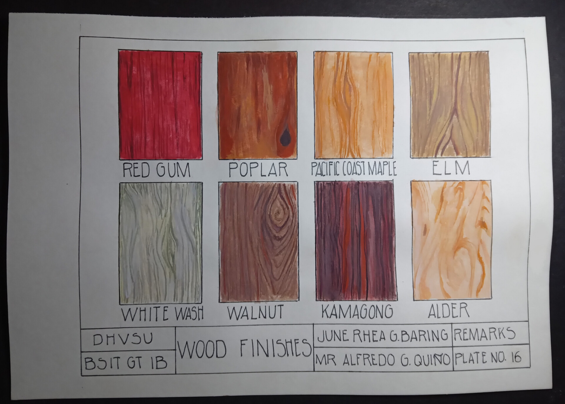 ArtStation PLATE NO 16 WOOD FINISHES