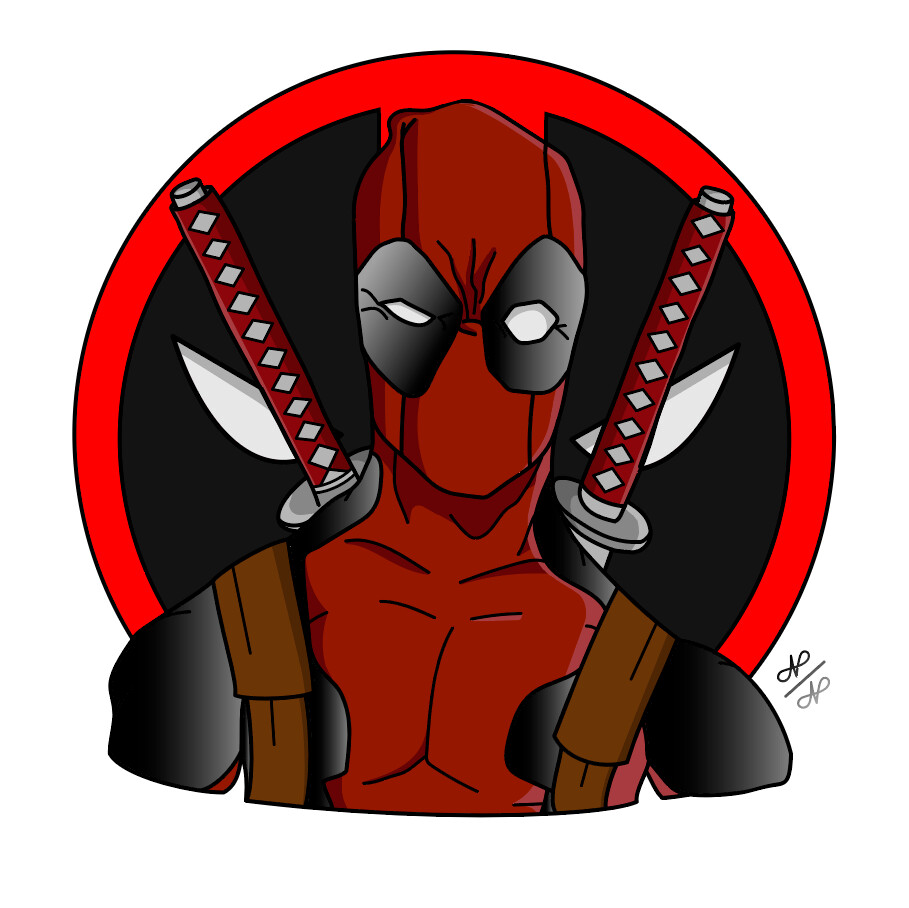 How To Draw Deadpool Easy Step - Colourful Easy Drawing In Cartoon, HD Png  Download - vhv