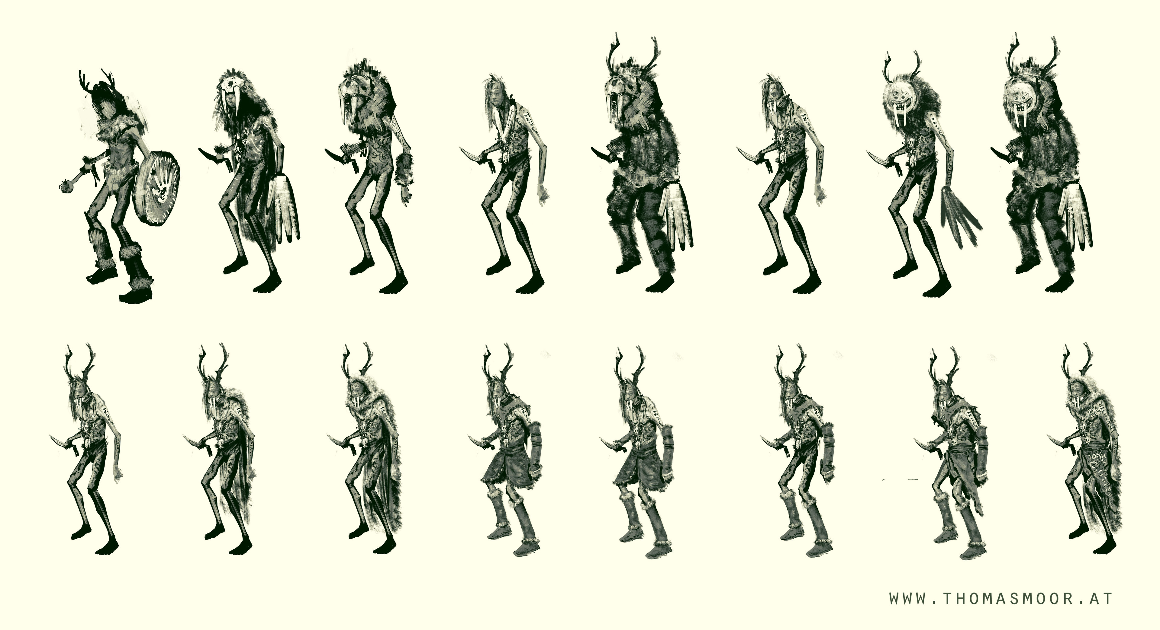 early variations and sketches