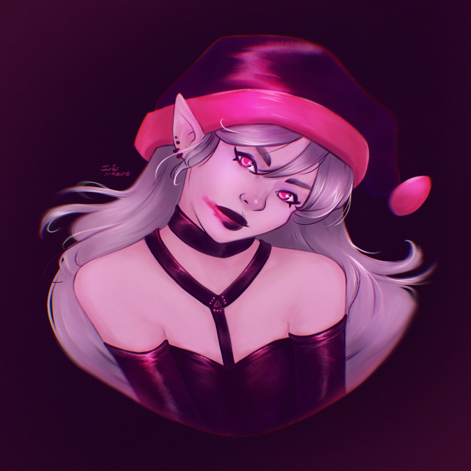 Mauve is the blood thirst version of Crimson. She's a special kind of vampire, feeding on darkness and transmuting it. You are sure to be guided through the depths when she finds you lost.
