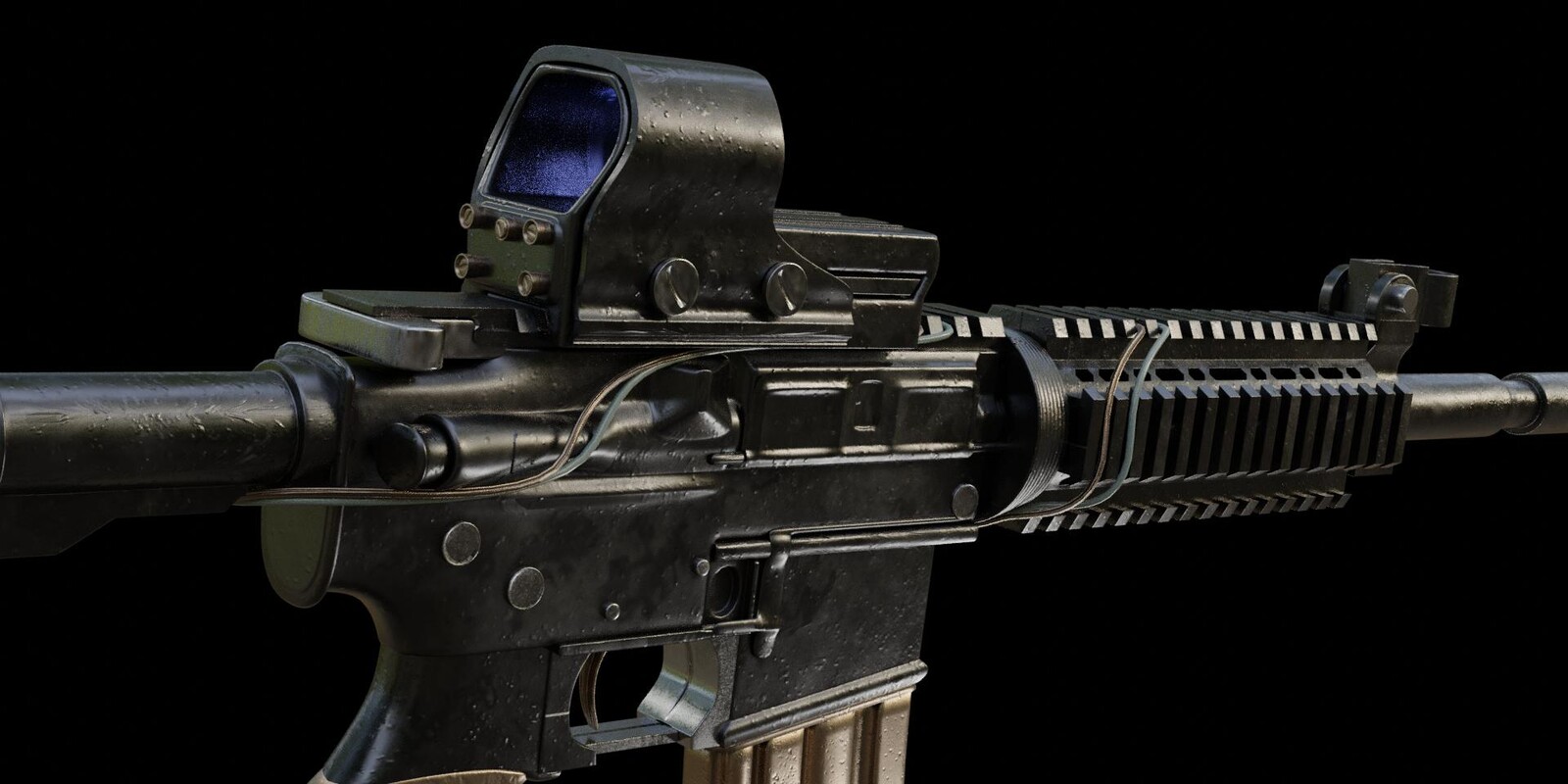 Close-up to show the texturing work and further detail.