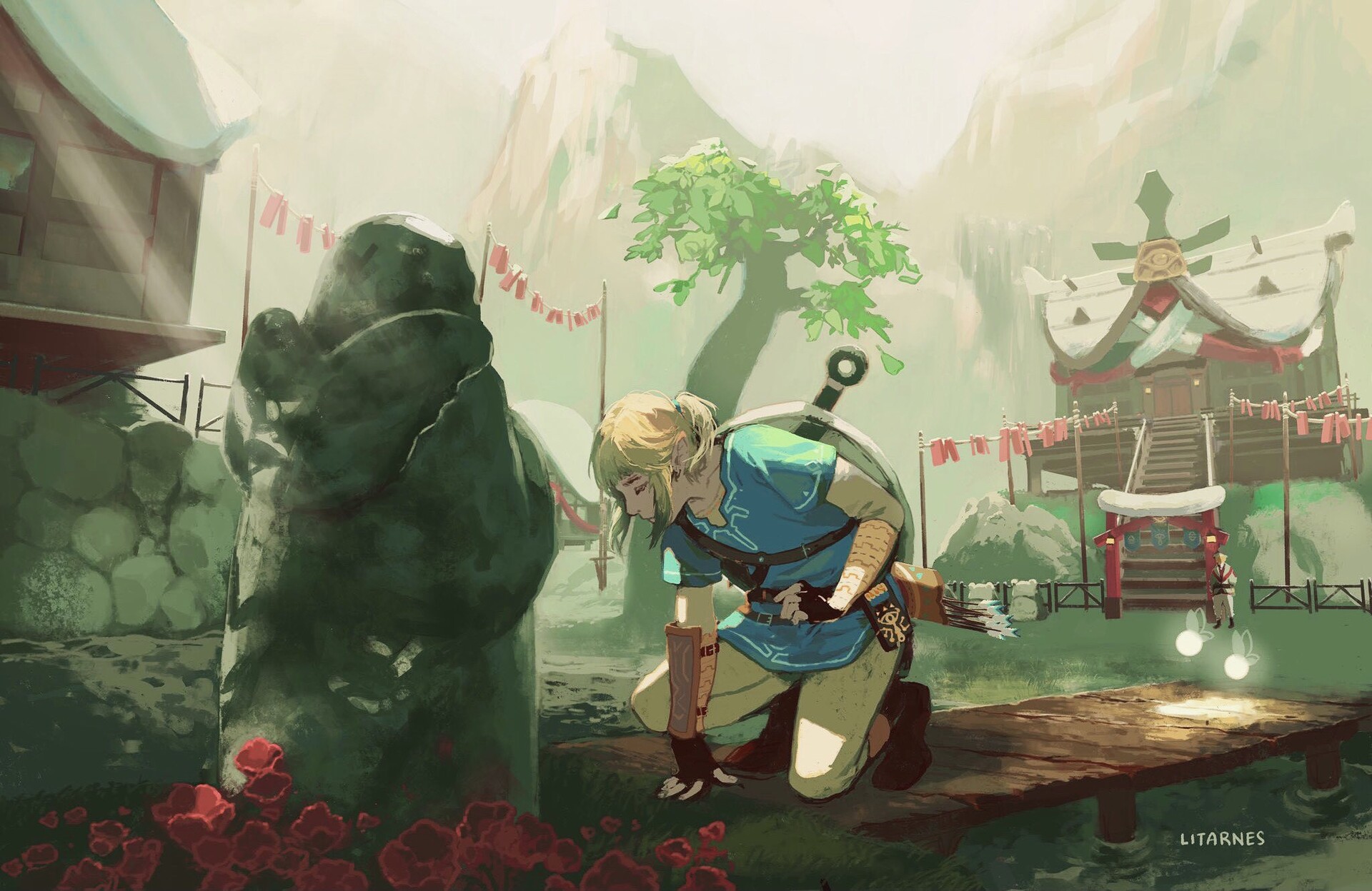 ArtStation Breath of the Wild Kakariko Village