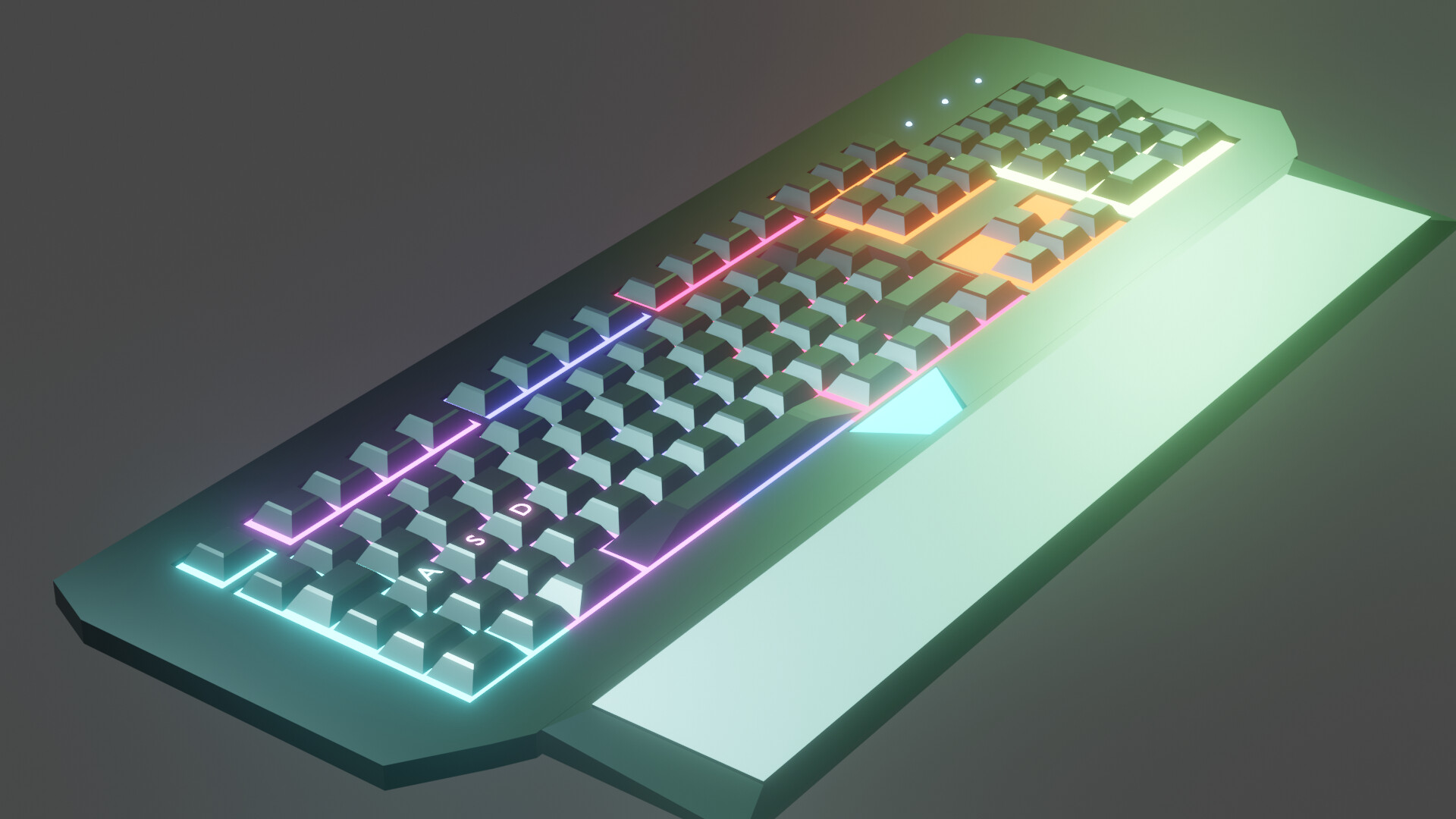 ArtStation Multicolored Neon keyboard