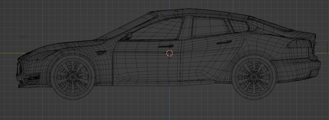 Wireframe: Side view.