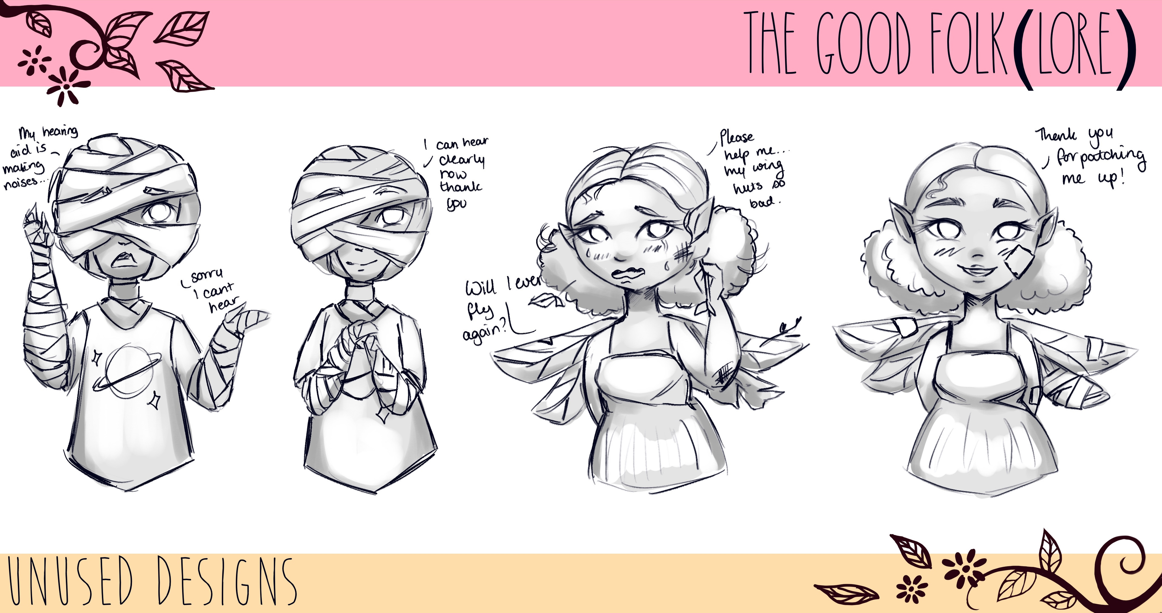 A mummy and pixie concepts!