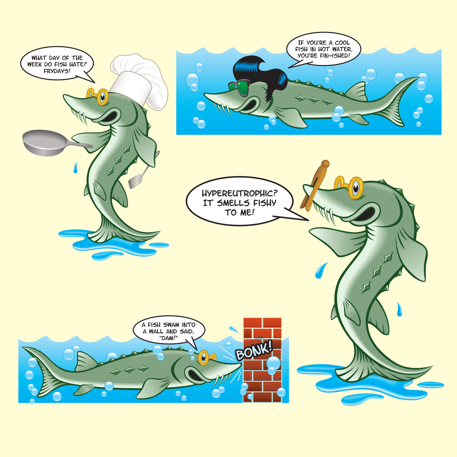 EYECATCHER Graphics & Design "Stan the Sturgeon" Mascot for Teaching