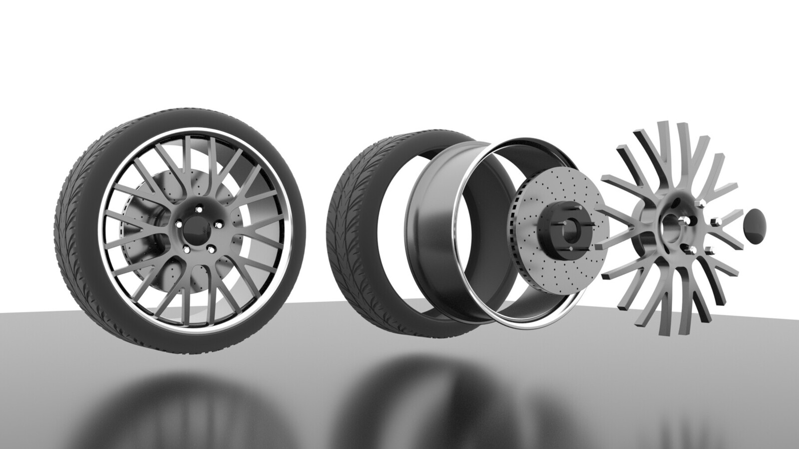 Rc Wheel exploded view