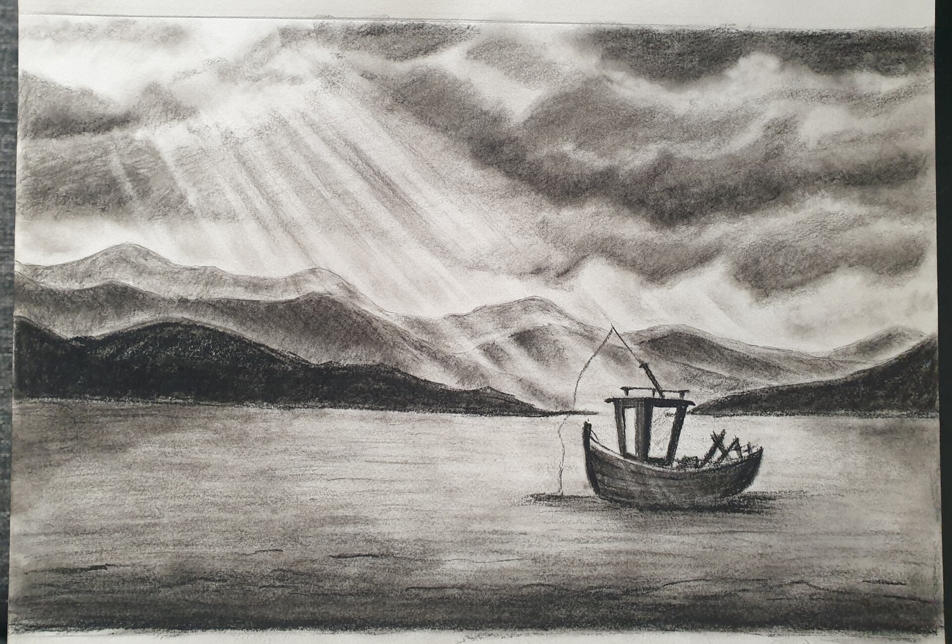 Charcoal landscape outlet