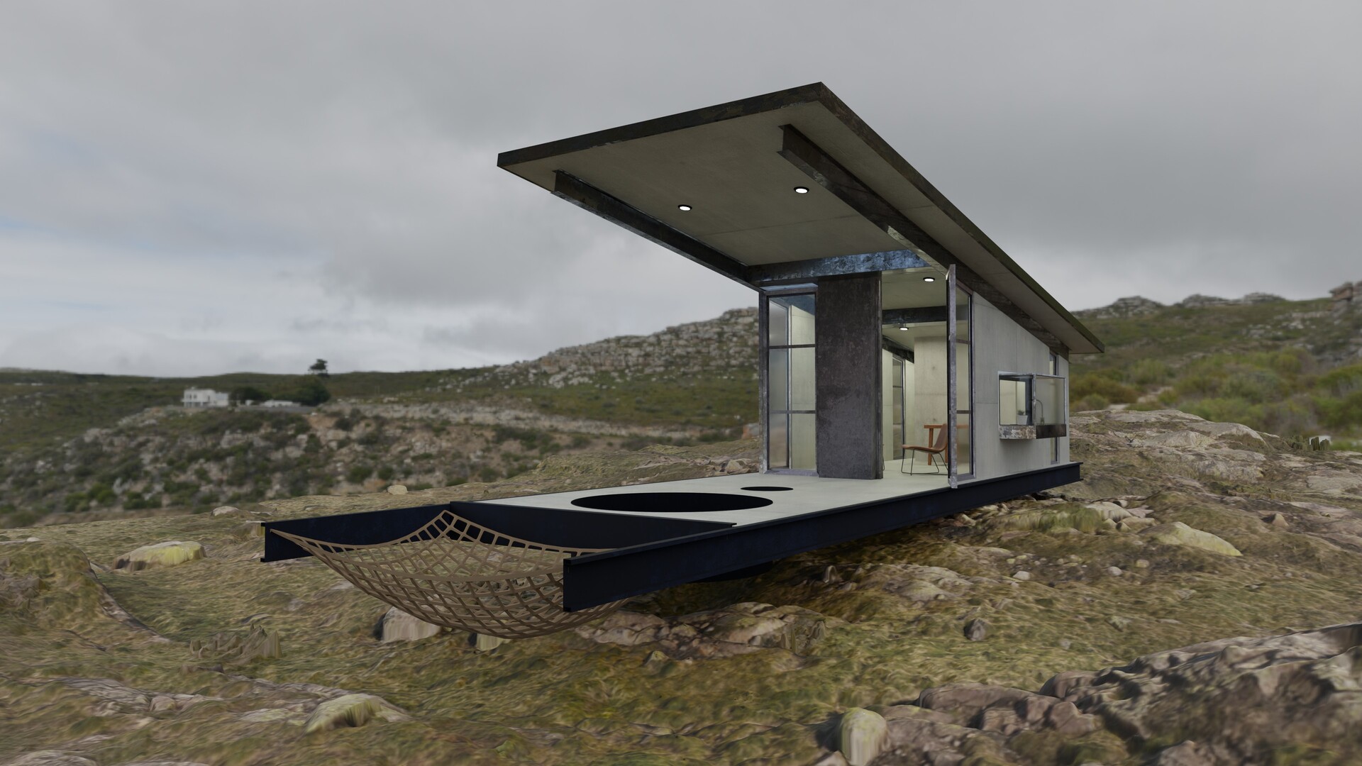 ArtStation - Steel and Concrete Cabin